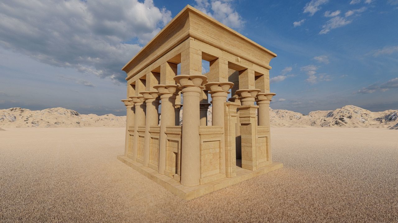 Zigurat ancient pyramid-Ziggurat Temple 3D model_23