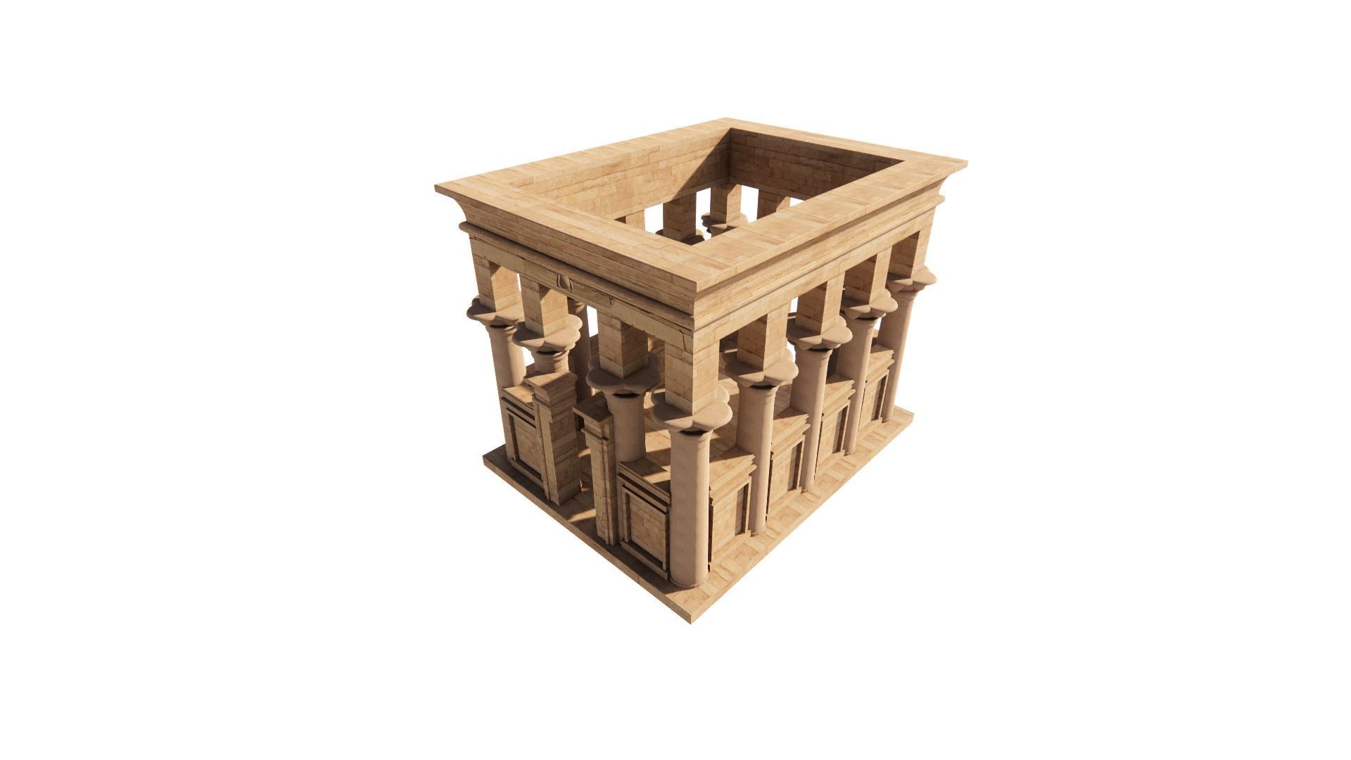 Zigurat ancient pyramid-Ziggurat Temple 3D model_6