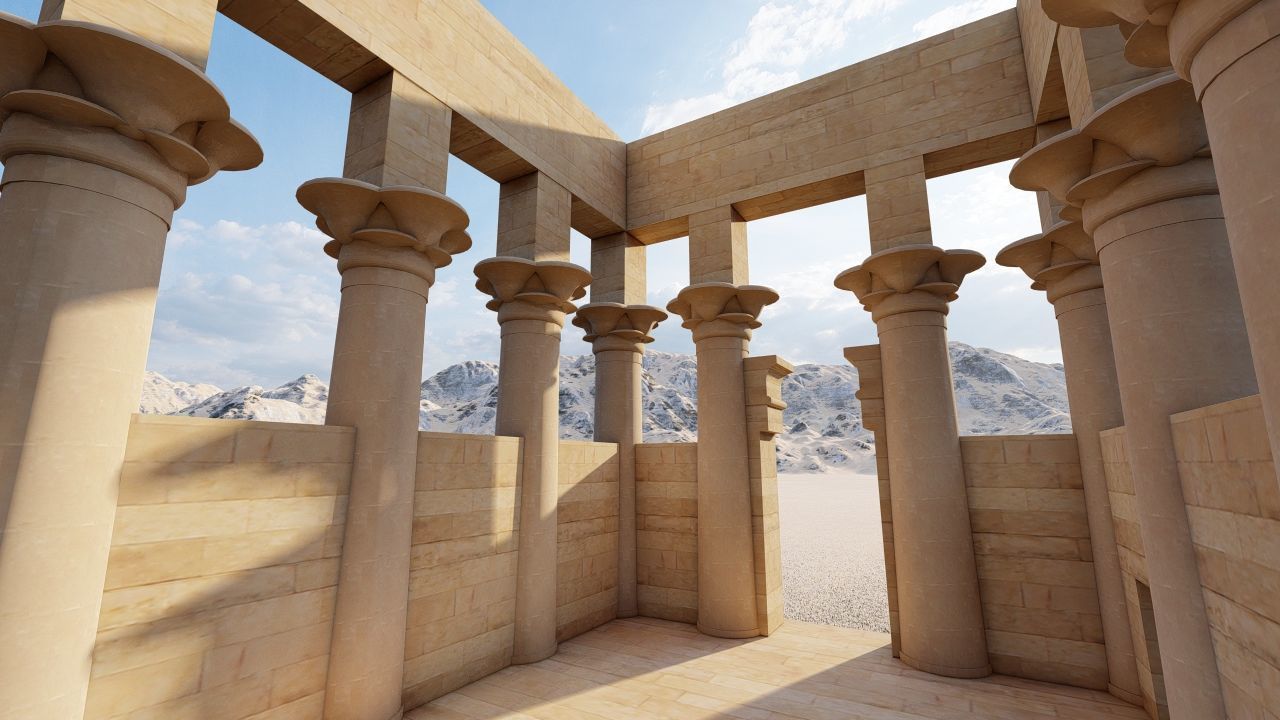 Zigurat ancient pyramid-Ziggurat Temple 3D model_20