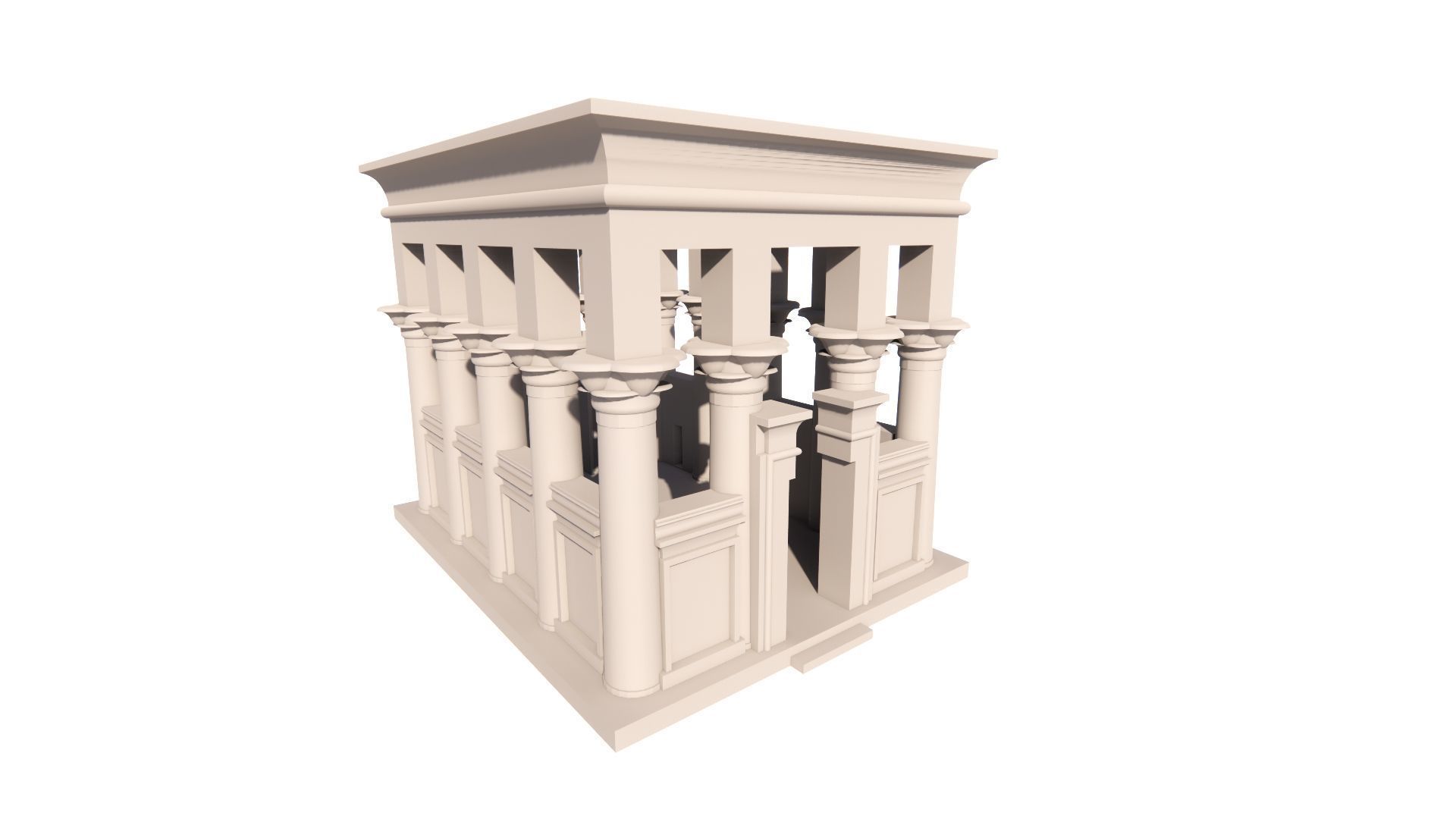 Zigurat ancient pyramid-Ziggurat Temple 3D model_17