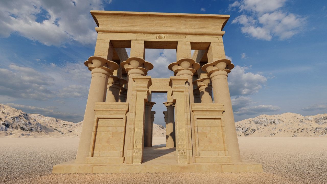 Zigurat ancient pyramid-Ziggurat Temple 3D model_22