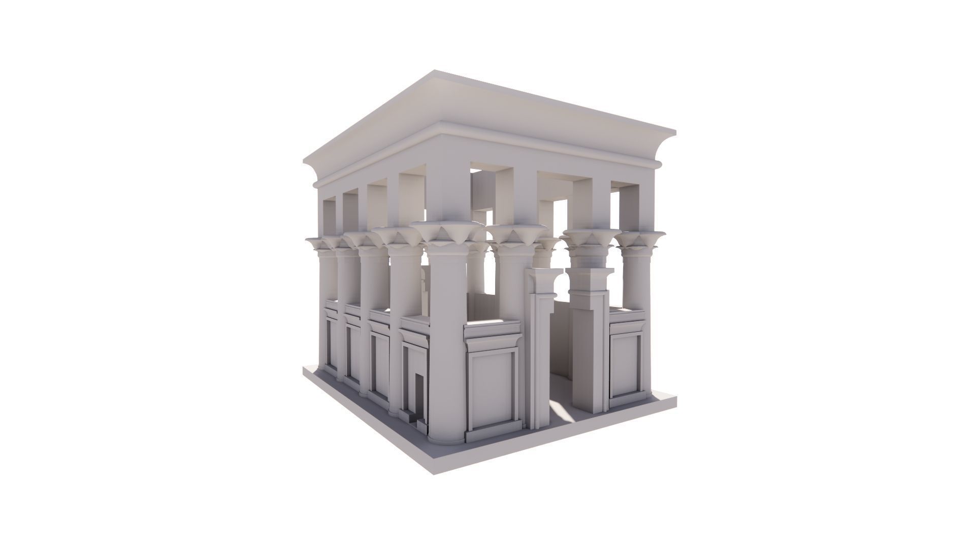 Zigurat ancient pyramid-Ziggurat Temple 3D model_15