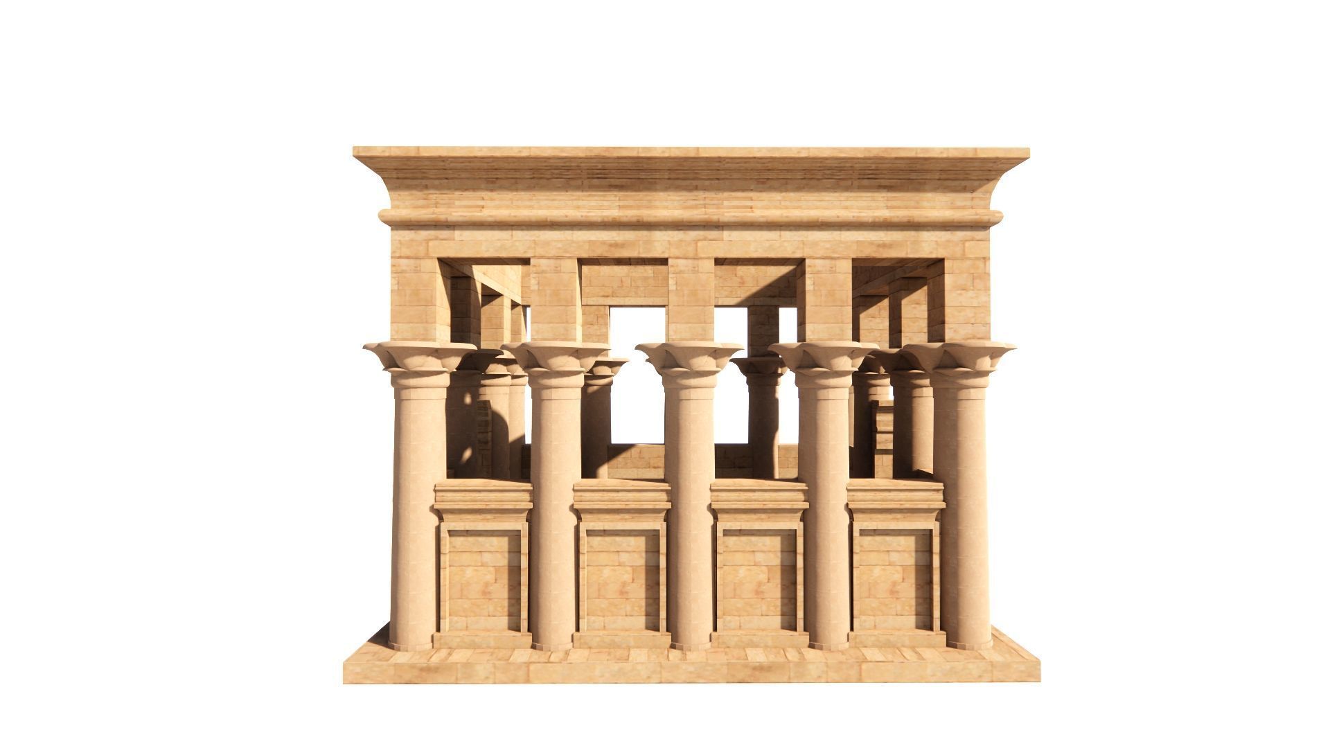 Zigurat ancient pyramid-Ziggurat Temple 3D model_5