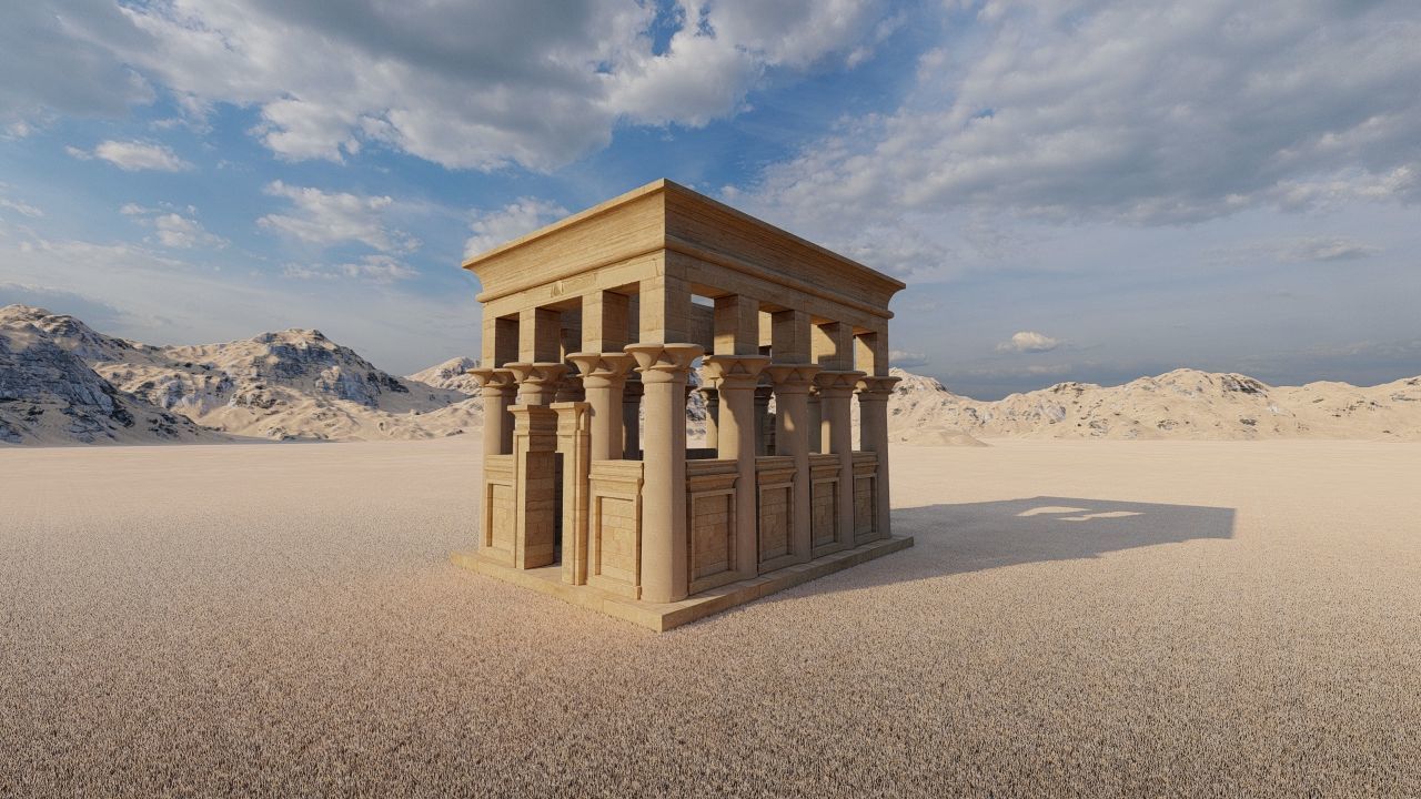 Zigurat ancient pyramid-Ziggurat Temple 3D model_3