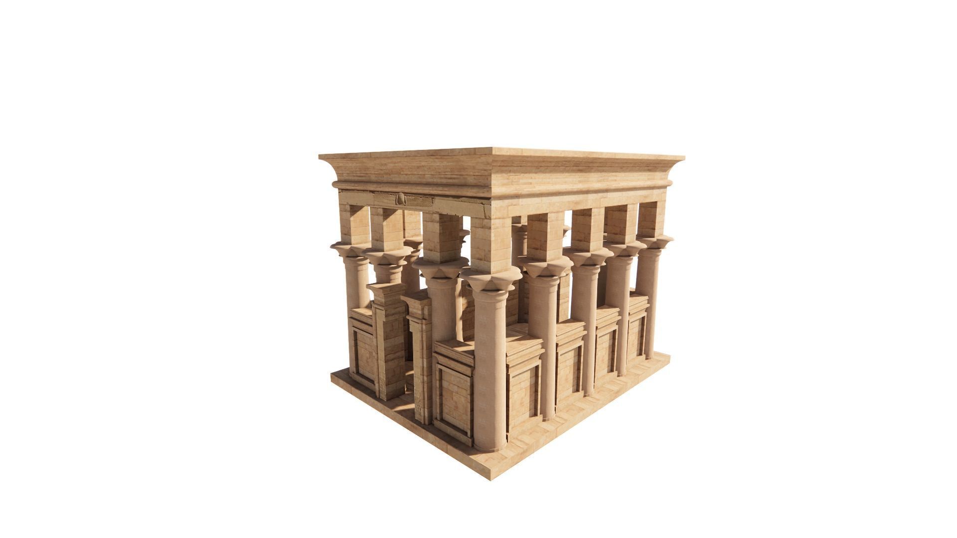 Zigurat ancient pyramid-Ziggurat Temple 3D model_8