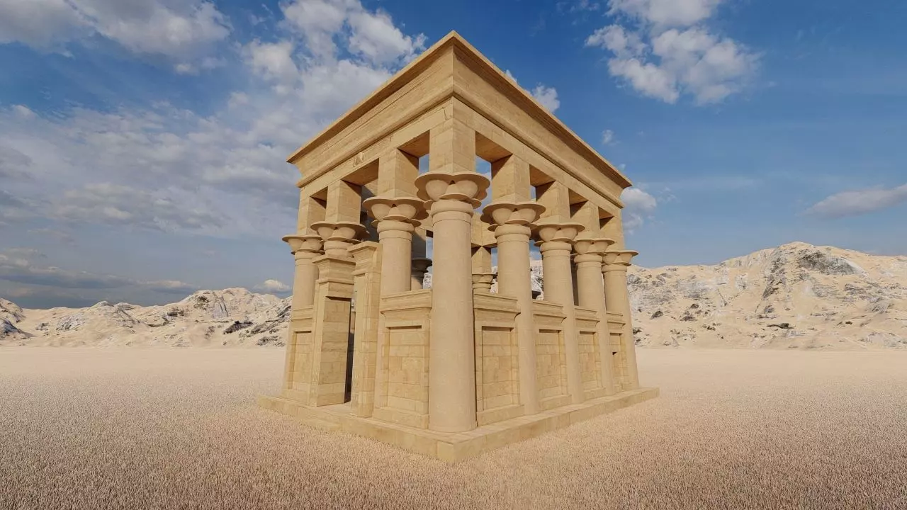 Zigurat ancient pyramid-Ziggurat Temple 3D model_0