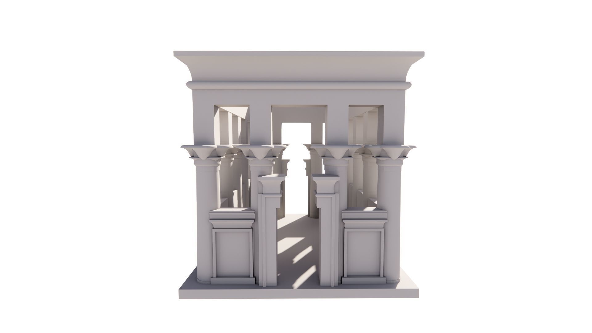 Zigurat ancient pyramid-Ziggurat Temple 3D model_16