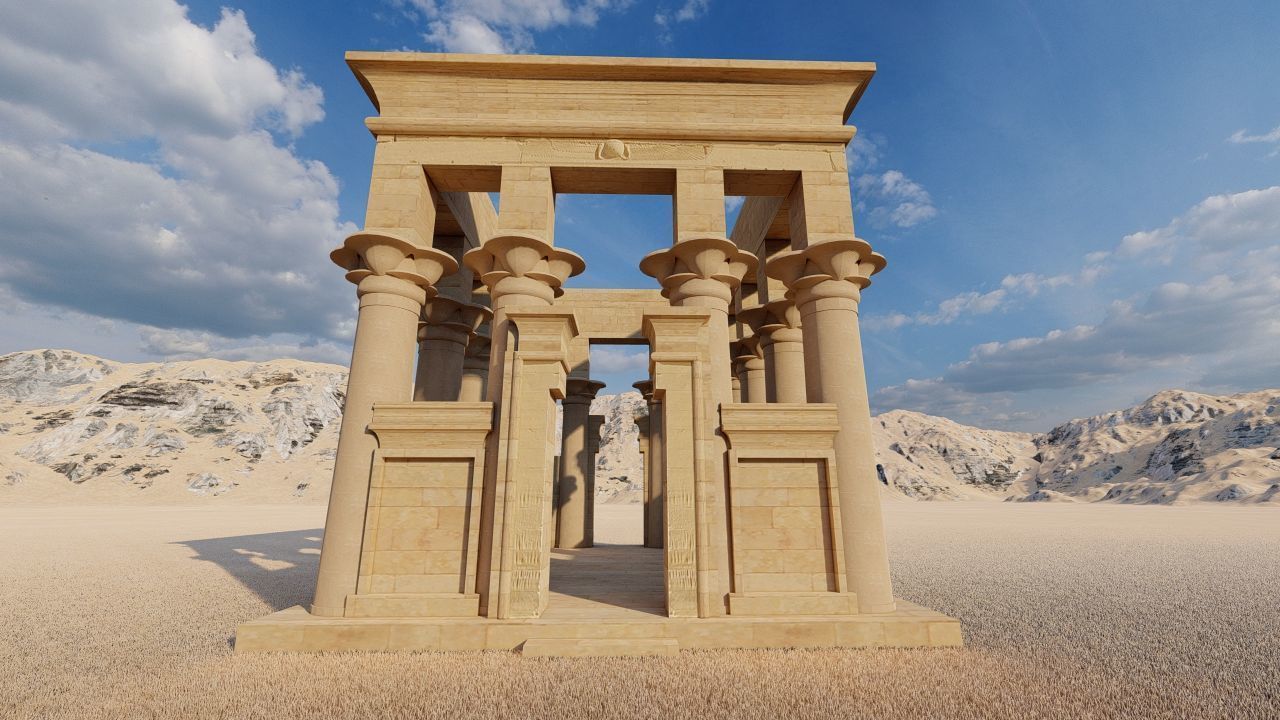 Zigurat ancient pyramid-Ziggurat Temple 3D model_2