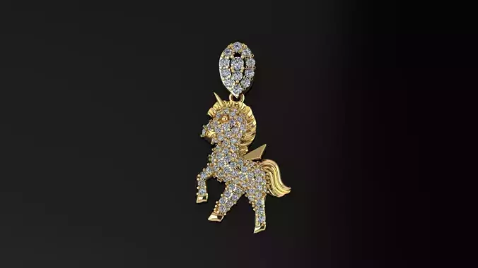 Horse Diamond Pendant