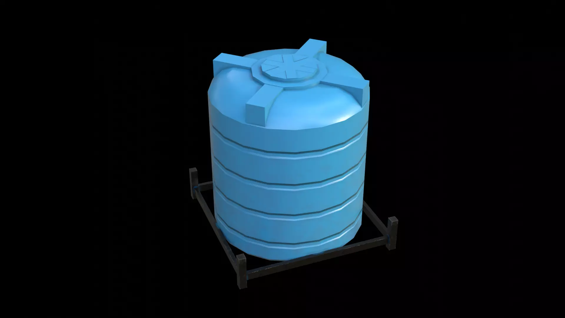 Plastic Water tank Low-poly 3D model