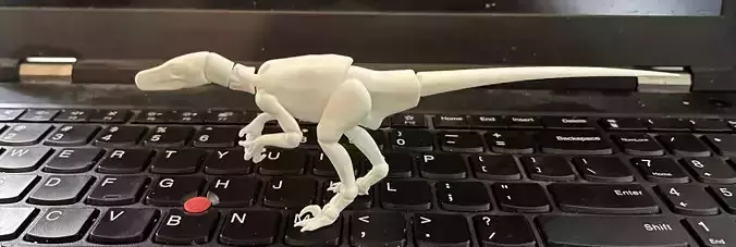Velociraptor Articulated Figure UNFEATHERED 3D print model