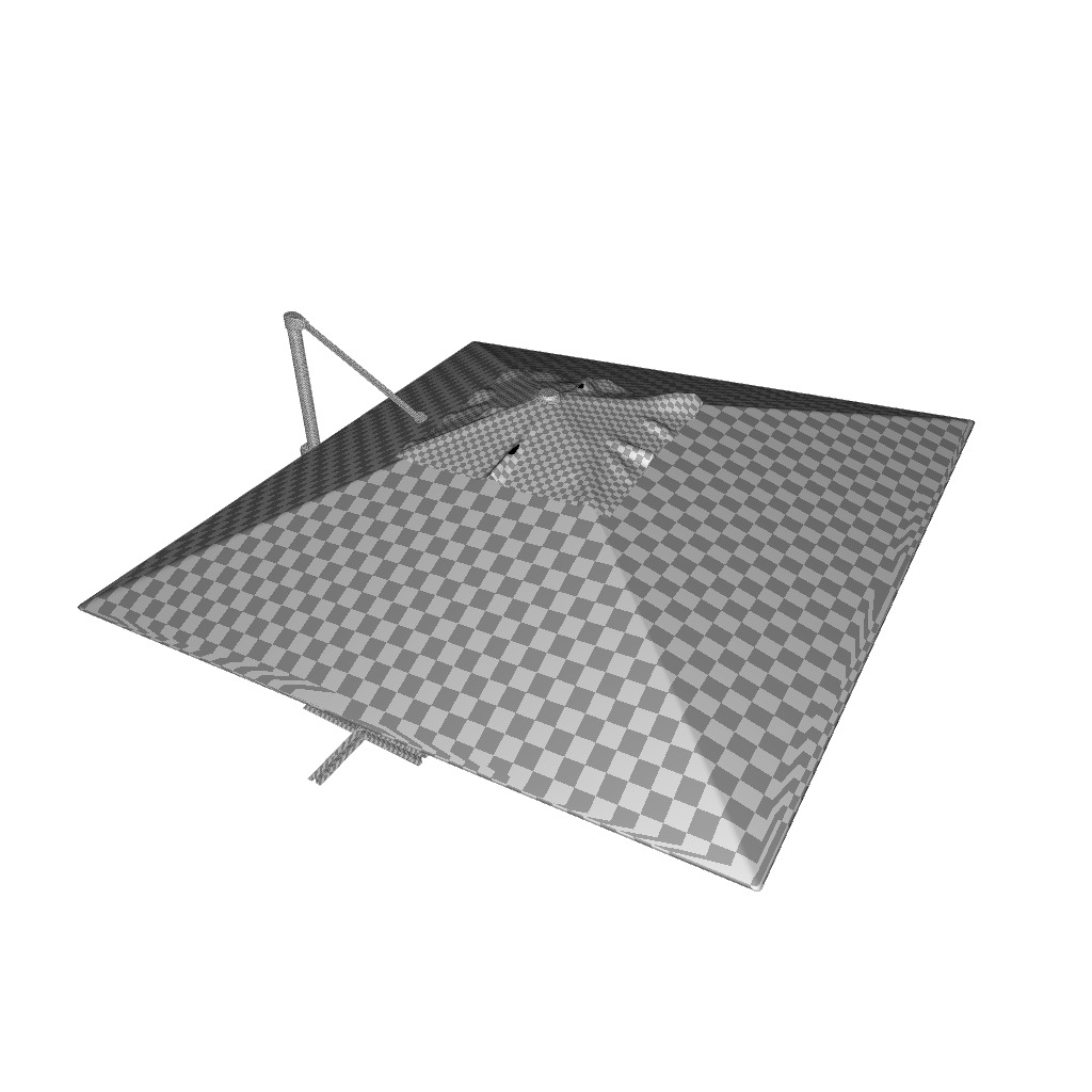Grote Square Cantilever Umbrella 3D model_2