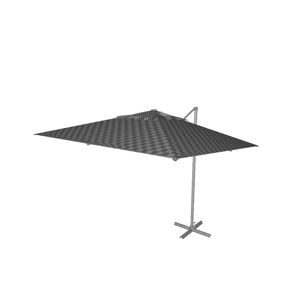 Grote Square Cantilever Umbrella 3D model_5