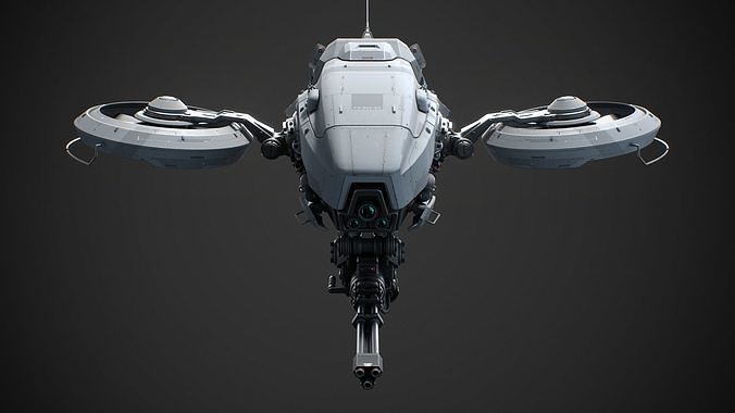 Sci-Fi Vehicle Series-Drone 02-PBR 3D model 2
