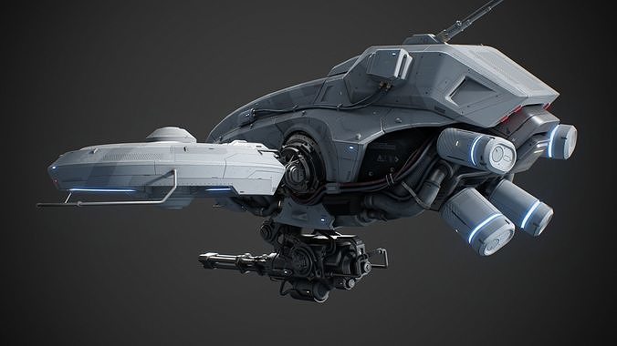 Sci-Fi Vehicle Series-Drone 02-PBR 3D model 6