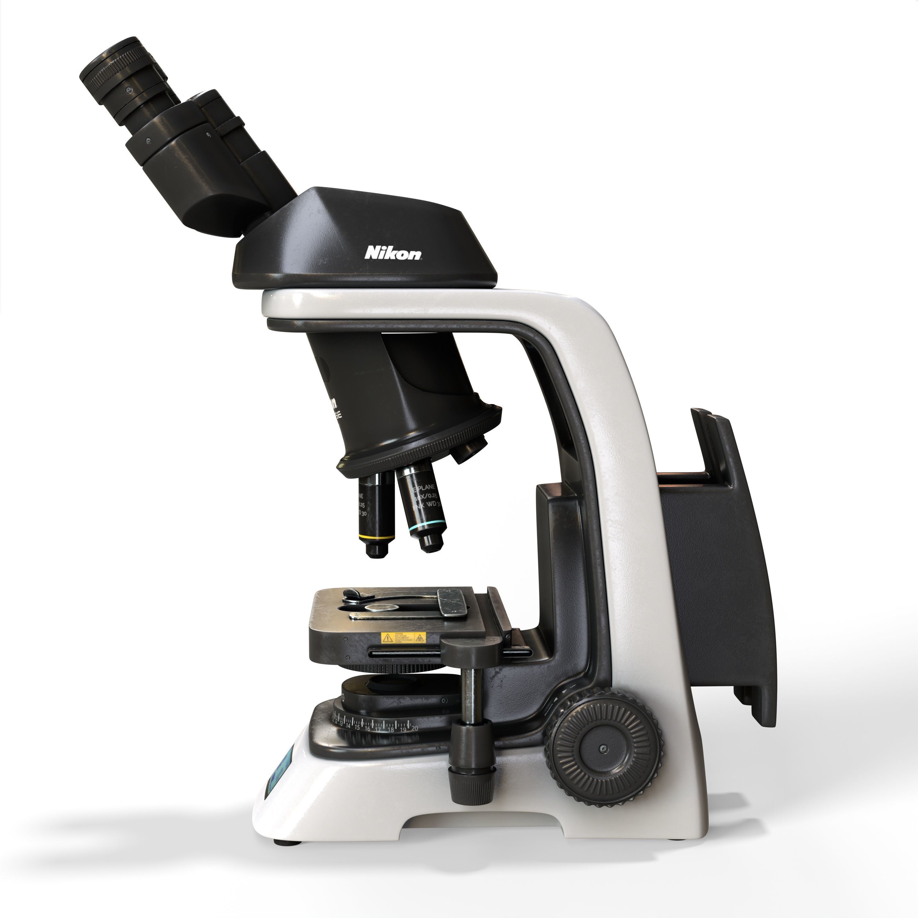 Nikon eclipse si Microscope with PBR textures 3D model_2