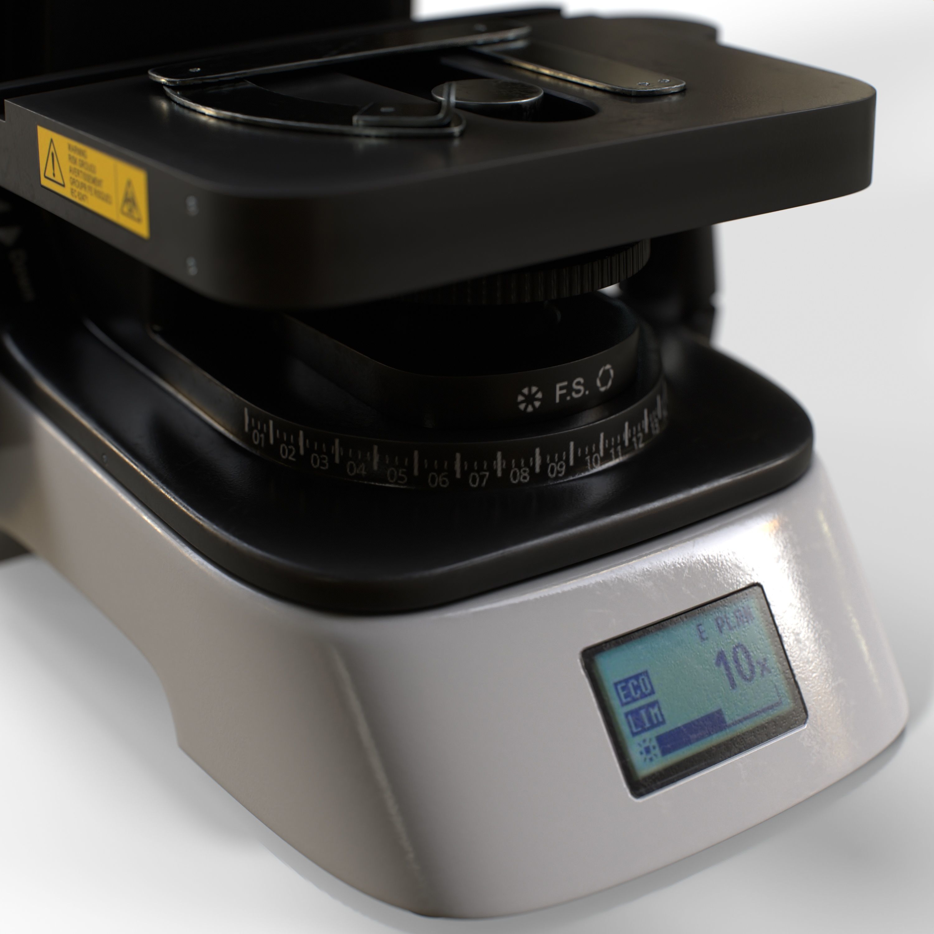 Nikon eclipse si Microscope with PBR textures 3D model_3