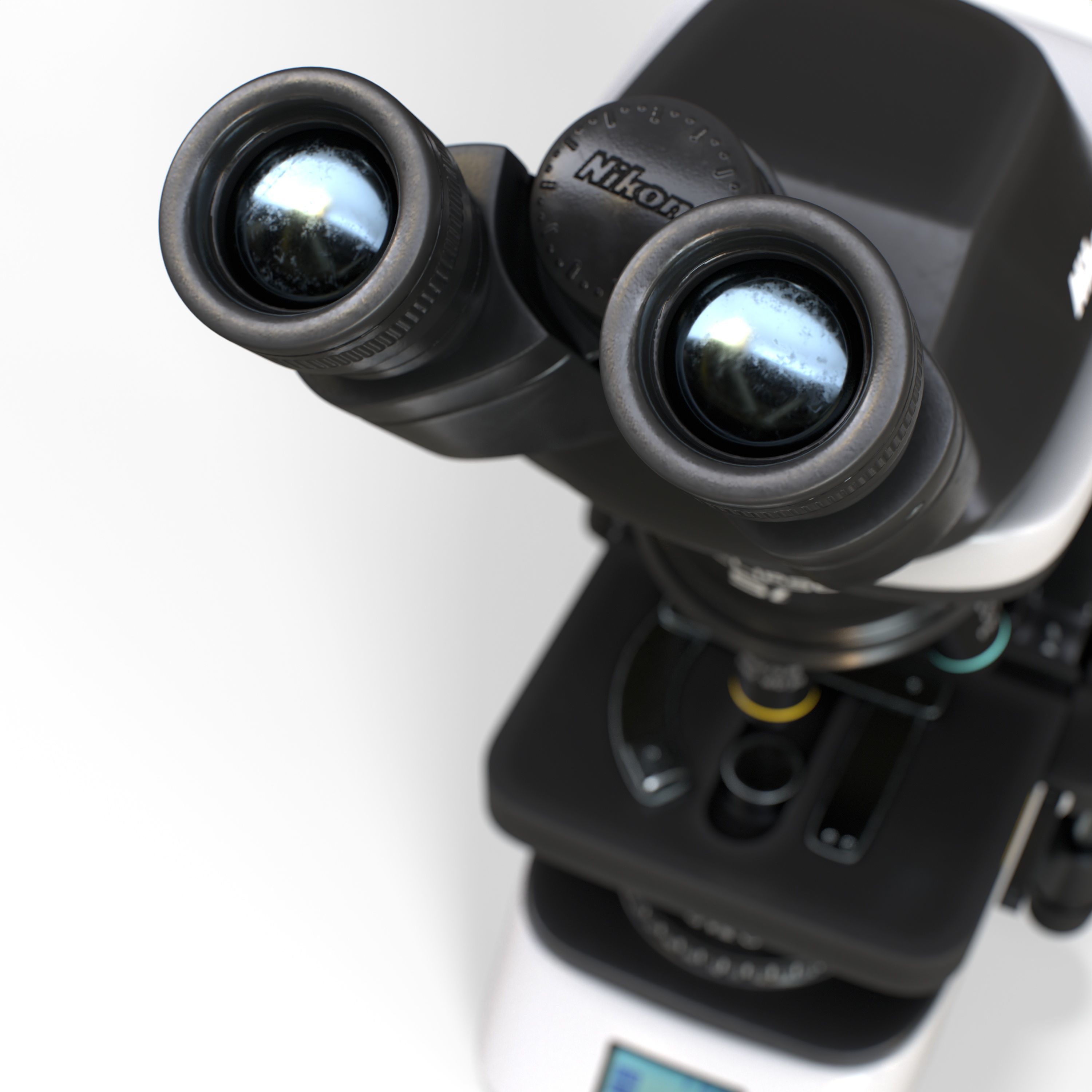 Nikon eclipse si Microscope with PBR textures 3D model_5