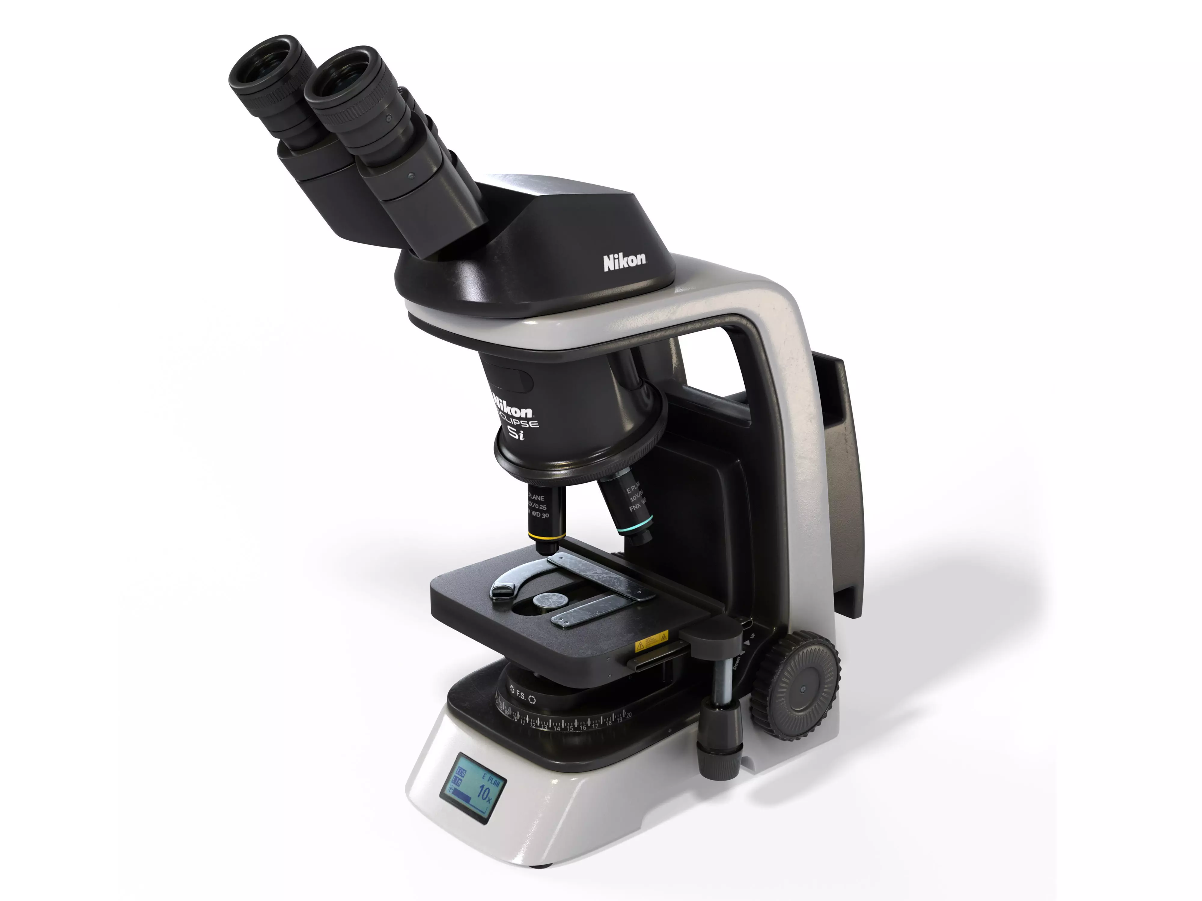 Nikon eclipse si Microscope with PBR textures 3D model_0