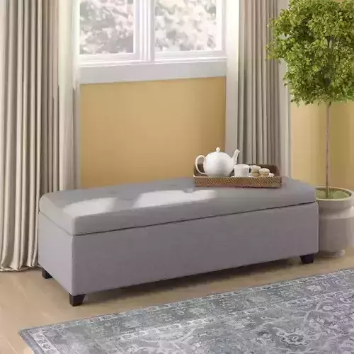 Jovita Tufted Rectangle Storage Ottoman Chair