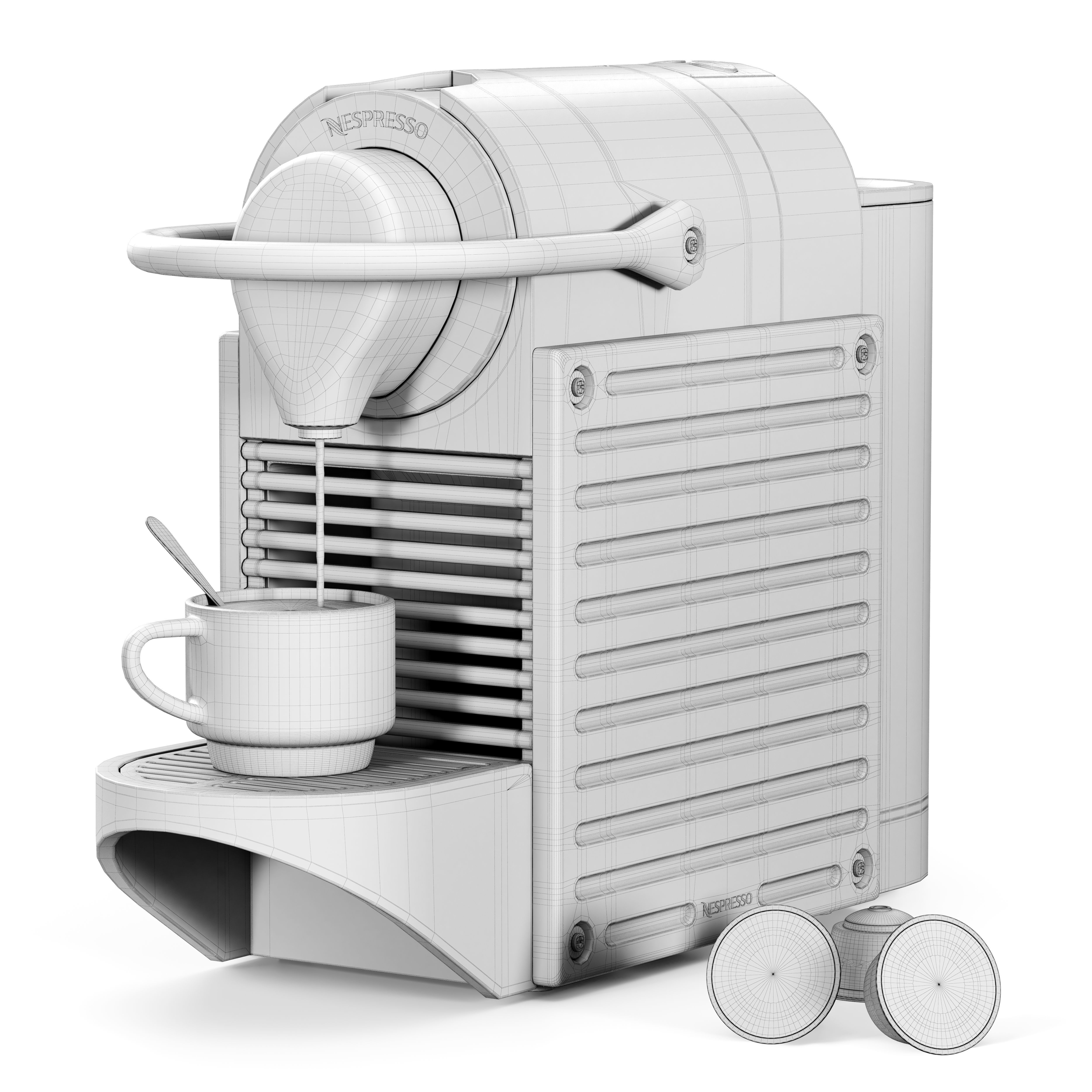 Nespresso and Expresso Machine 3D model_4