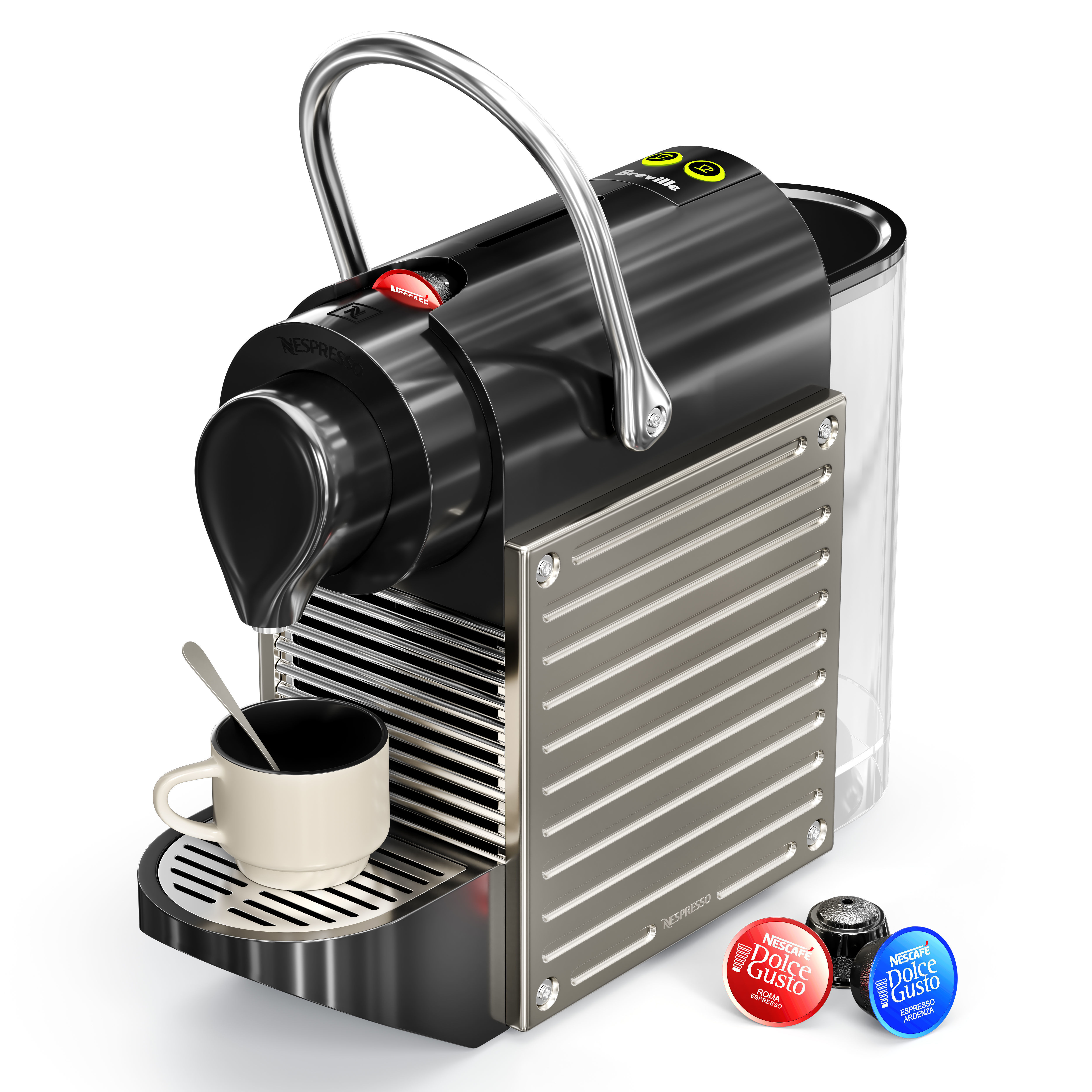Nespresso and Expresso Machine 3D model_3