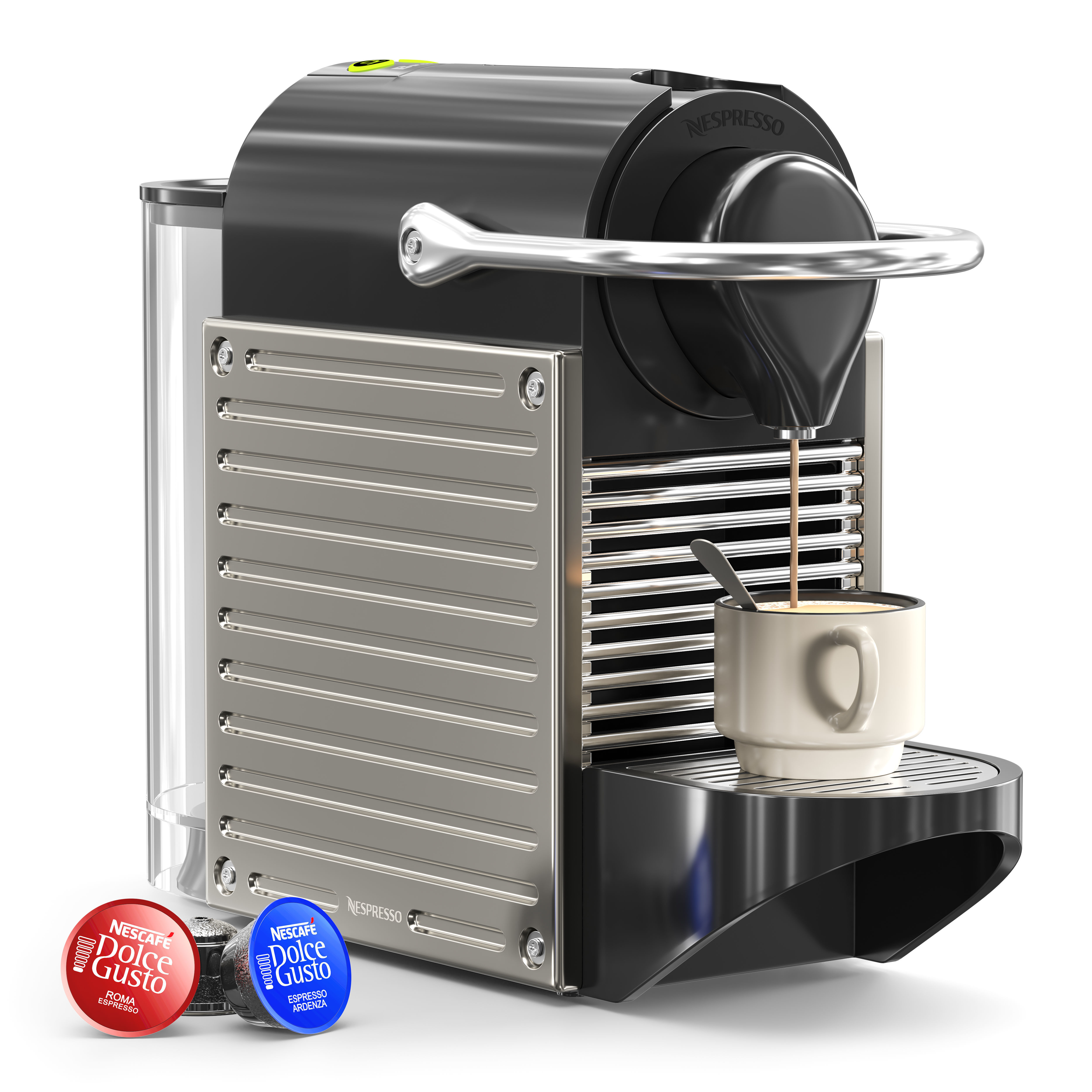 Nespresso and Expresso Machine 3D model_2