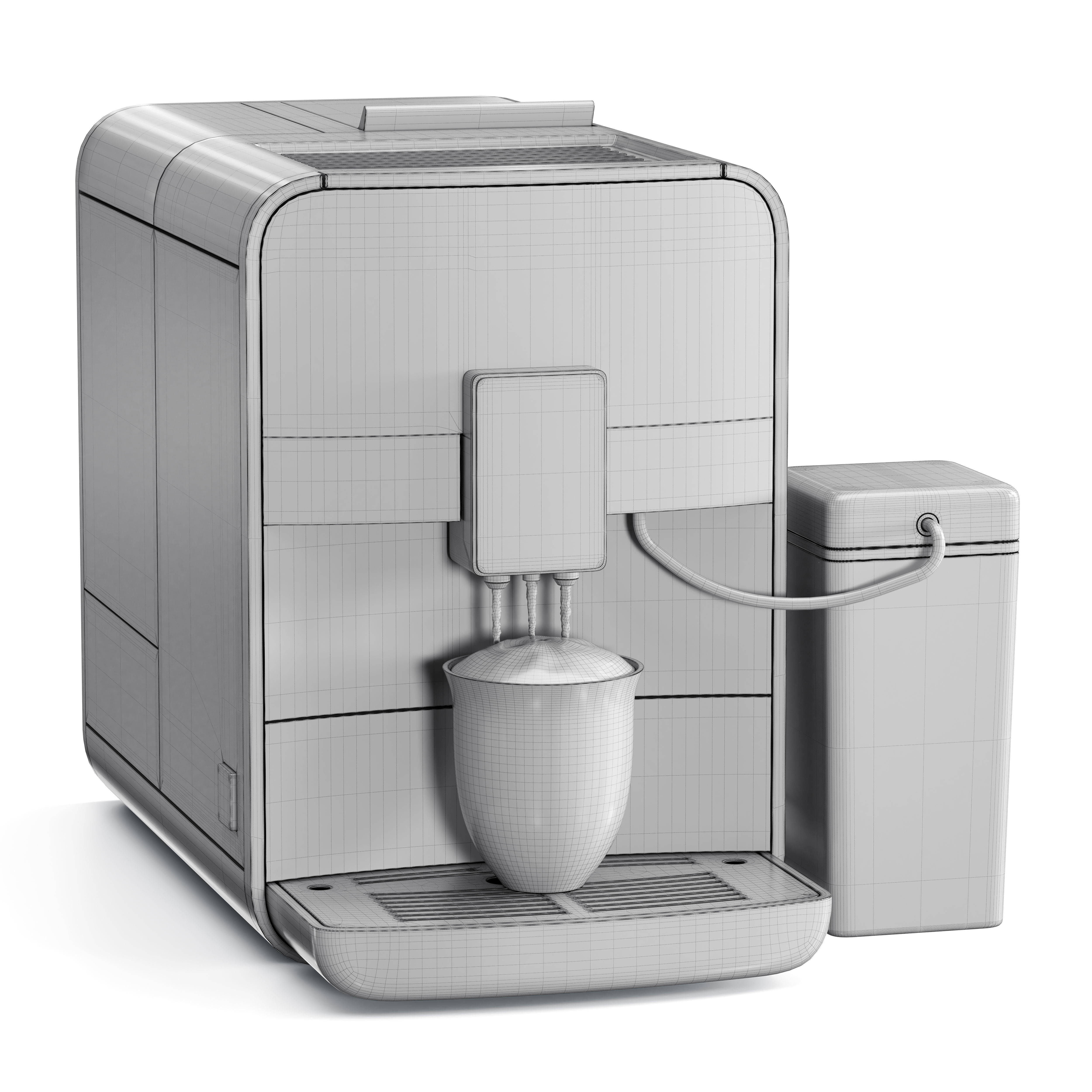 Smart Fully Automatic Coffee Machine 3D model_4