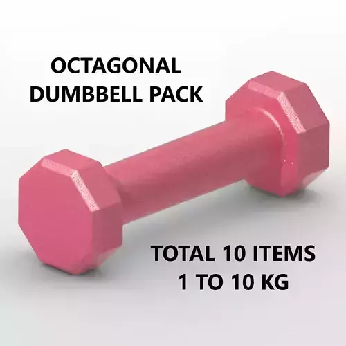 OTCAGONAL DUMBBELL PACK 3D print model