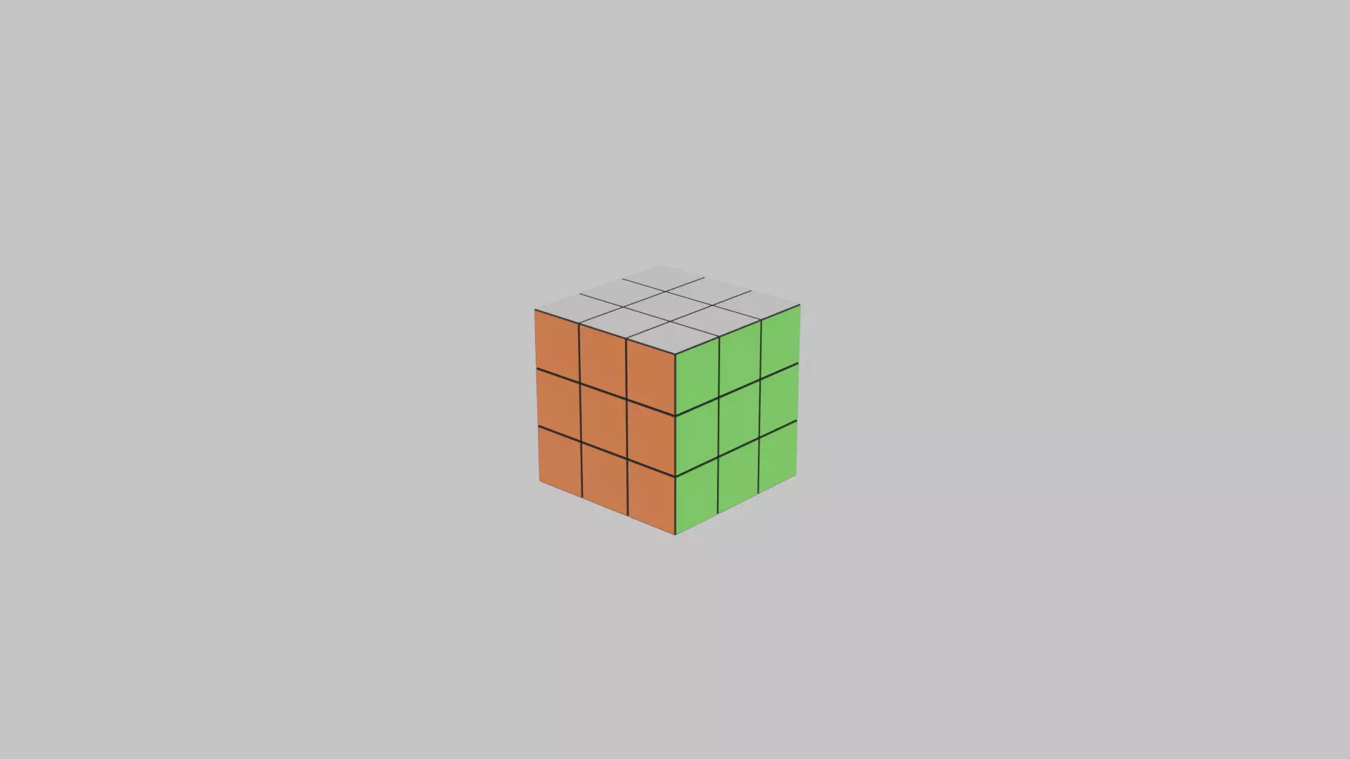 rubiks cube Low-poly 3D model_0