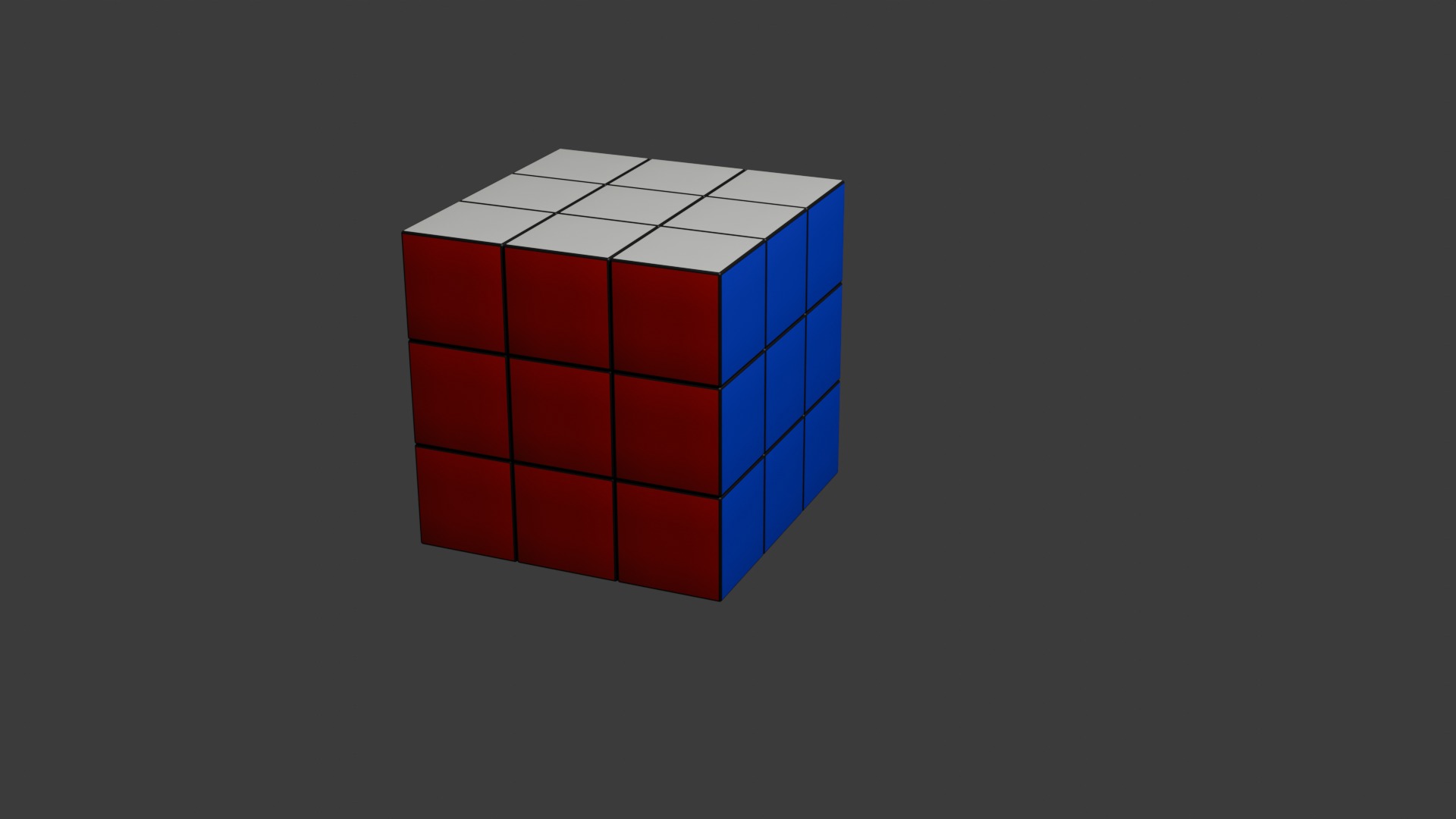 rubiks cube Low-poly 3D model_4