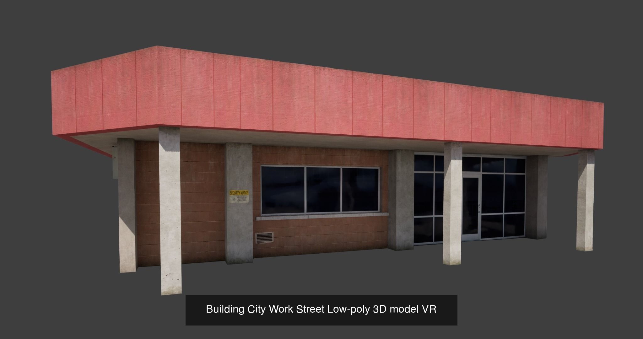 Building City Village Work Street Low-poly 3D Model Collection_6