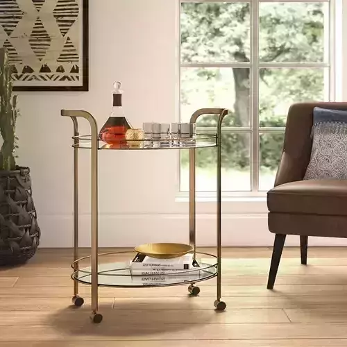 Caitriona Oval Bar Cart