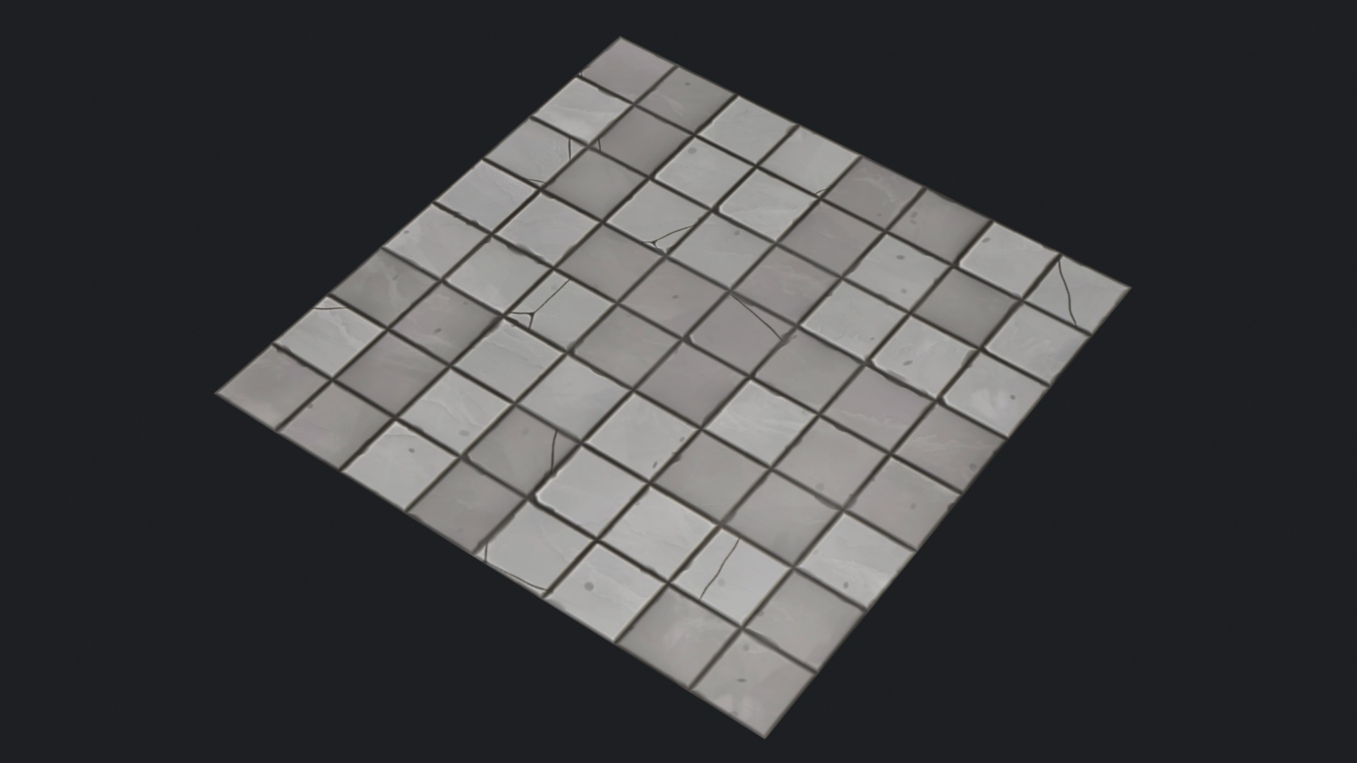 Stylized tile floor Low-poly 3D model_2