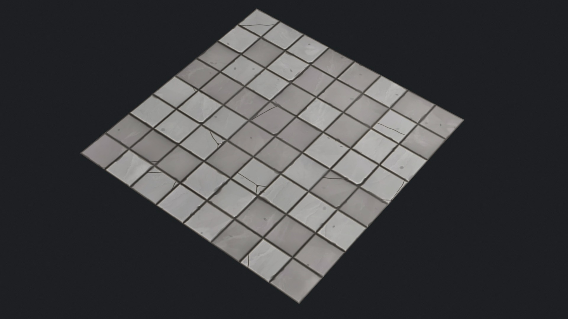Stylized tile floor Low-poly 3D model_1