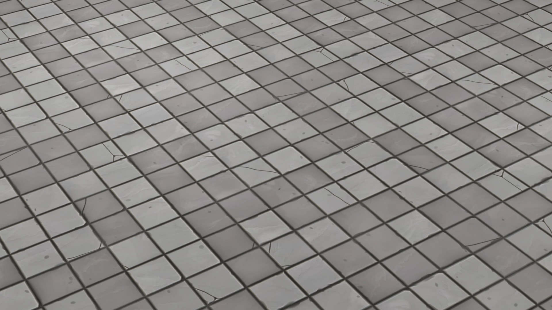 Stylized tile floor Low-poly 3D model_3