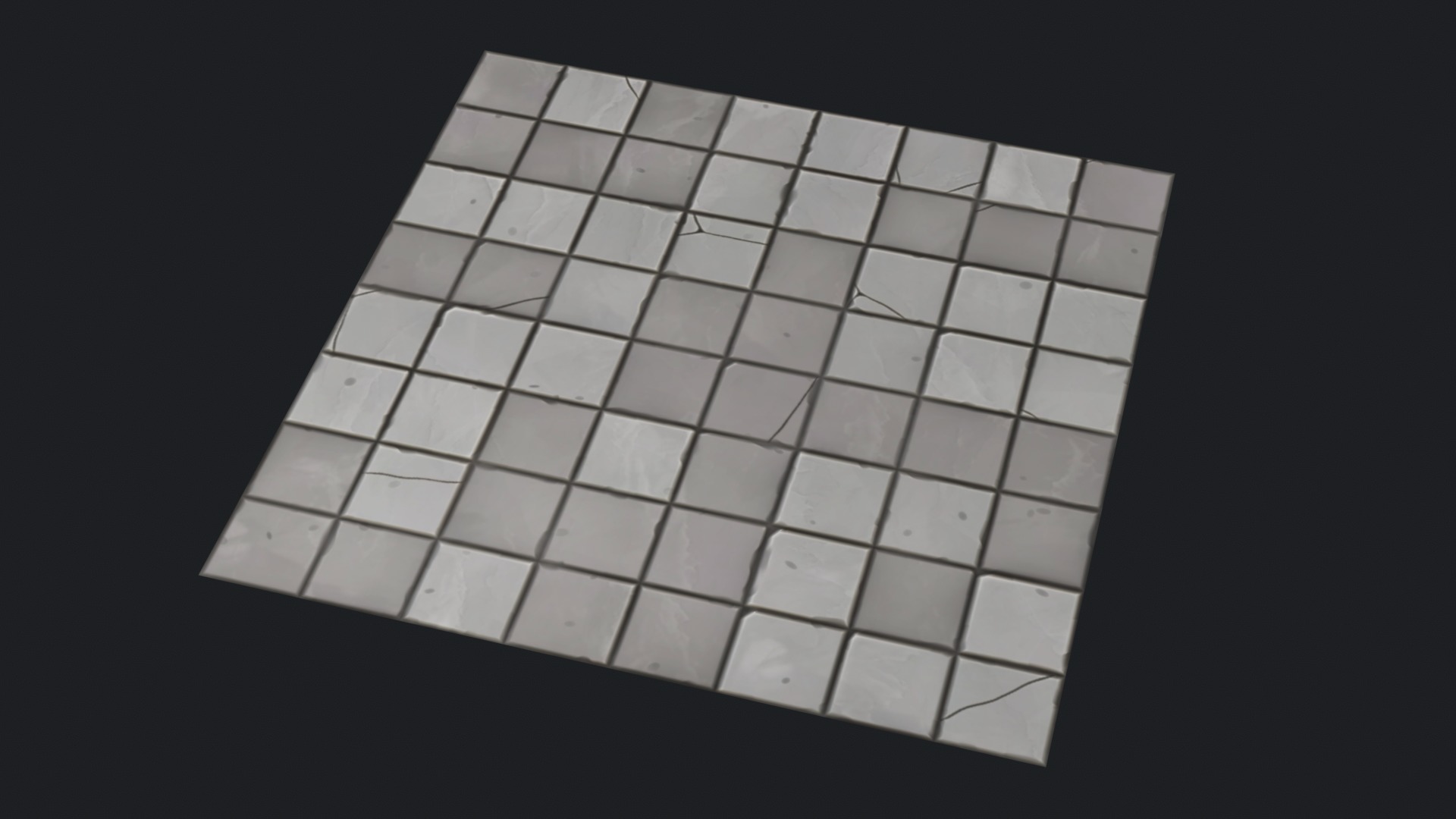 Stylized tile floor Low-poly 3D model_5