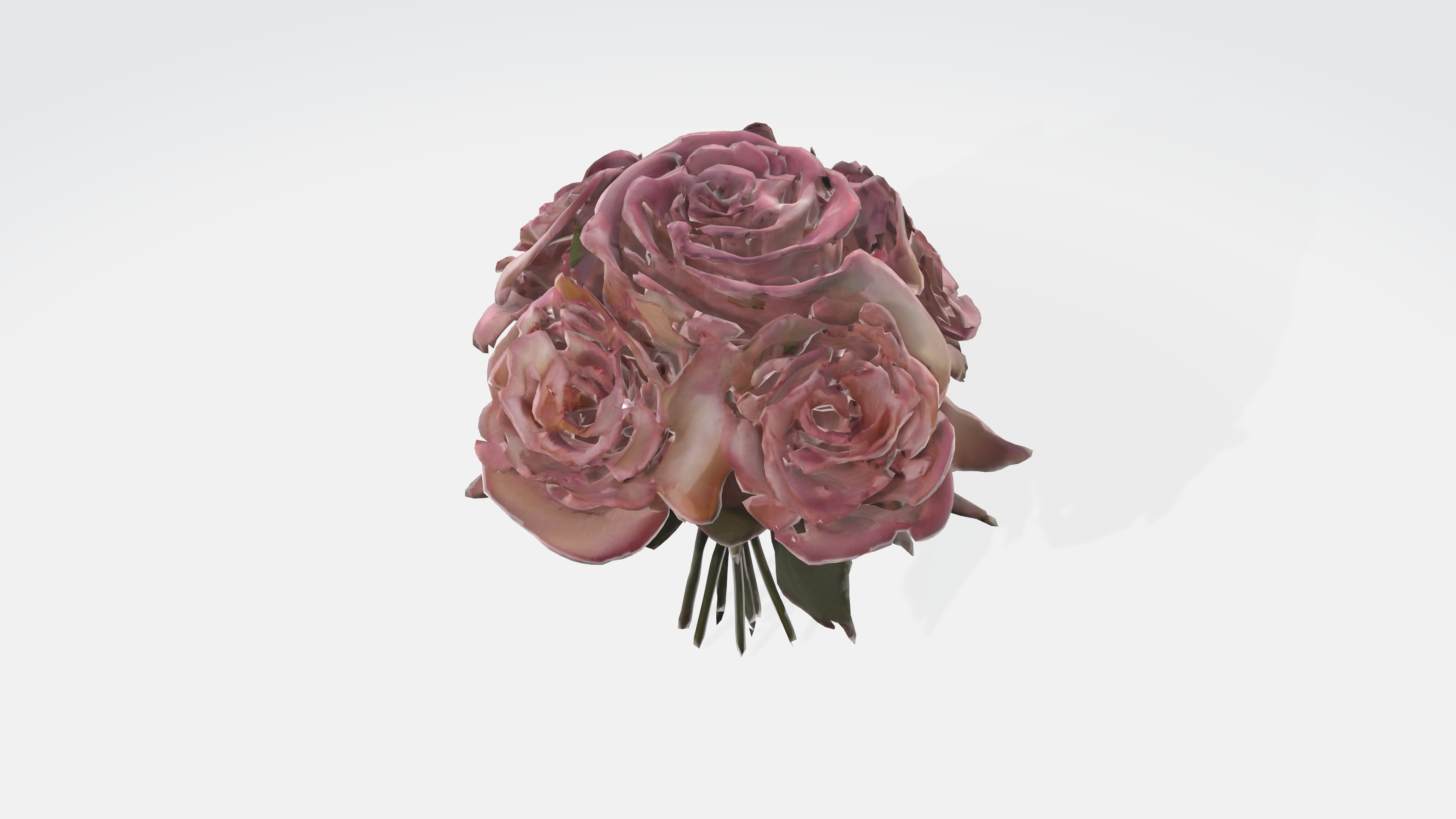 rose flowers Low-poly 3D model_5