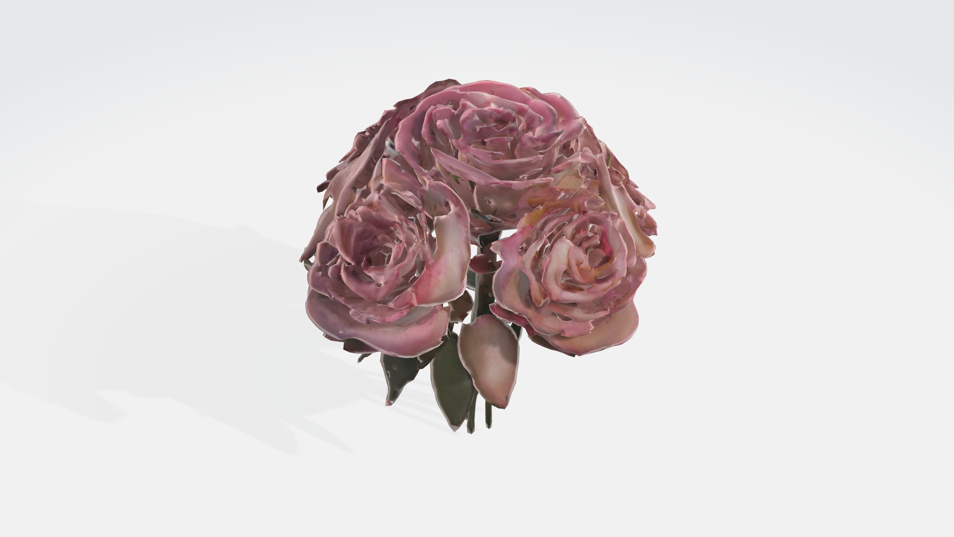 rose flowers Low-poly 3D model_4