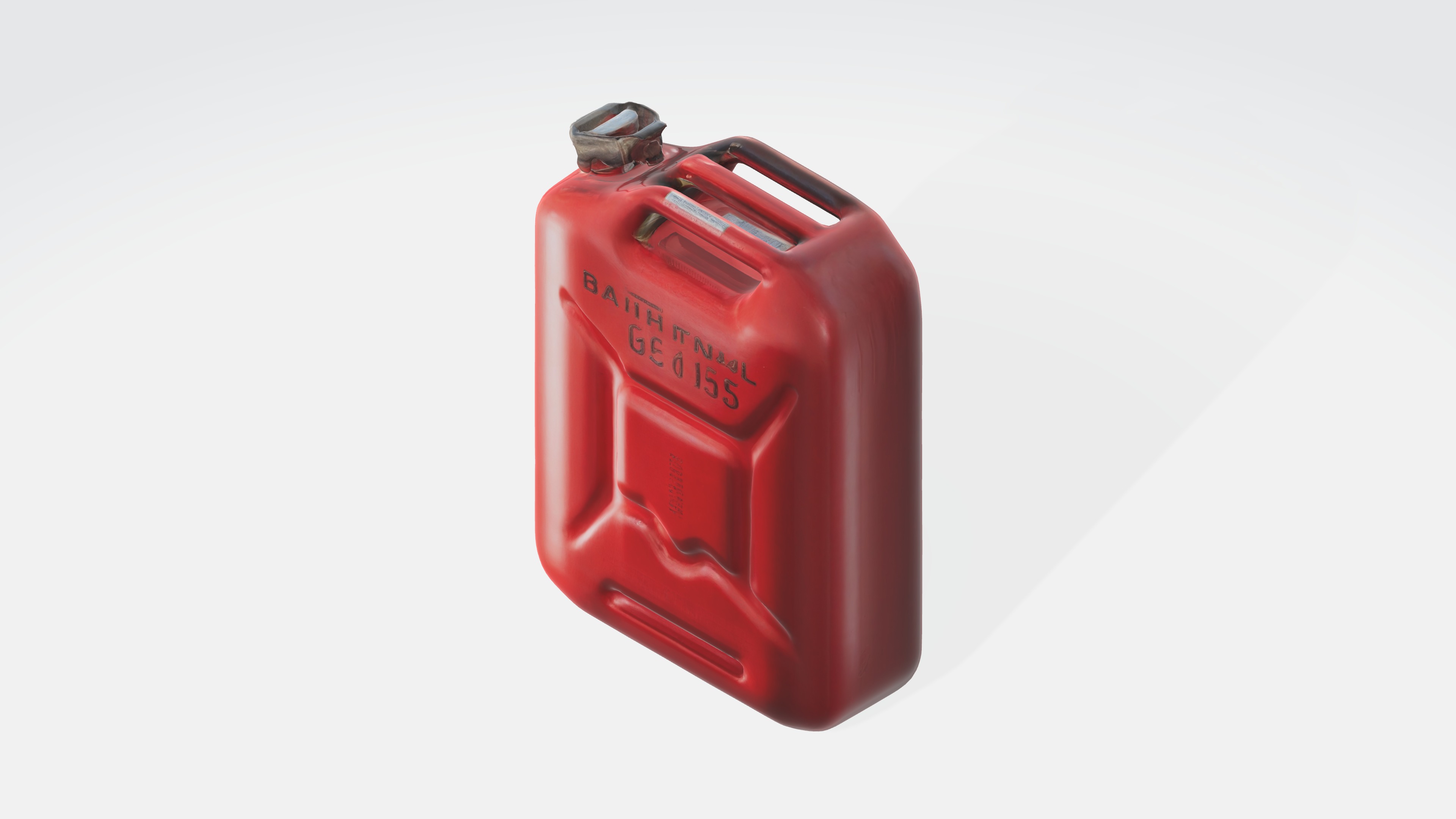 Red Gas Canister 2 Low-poly 3D model_5