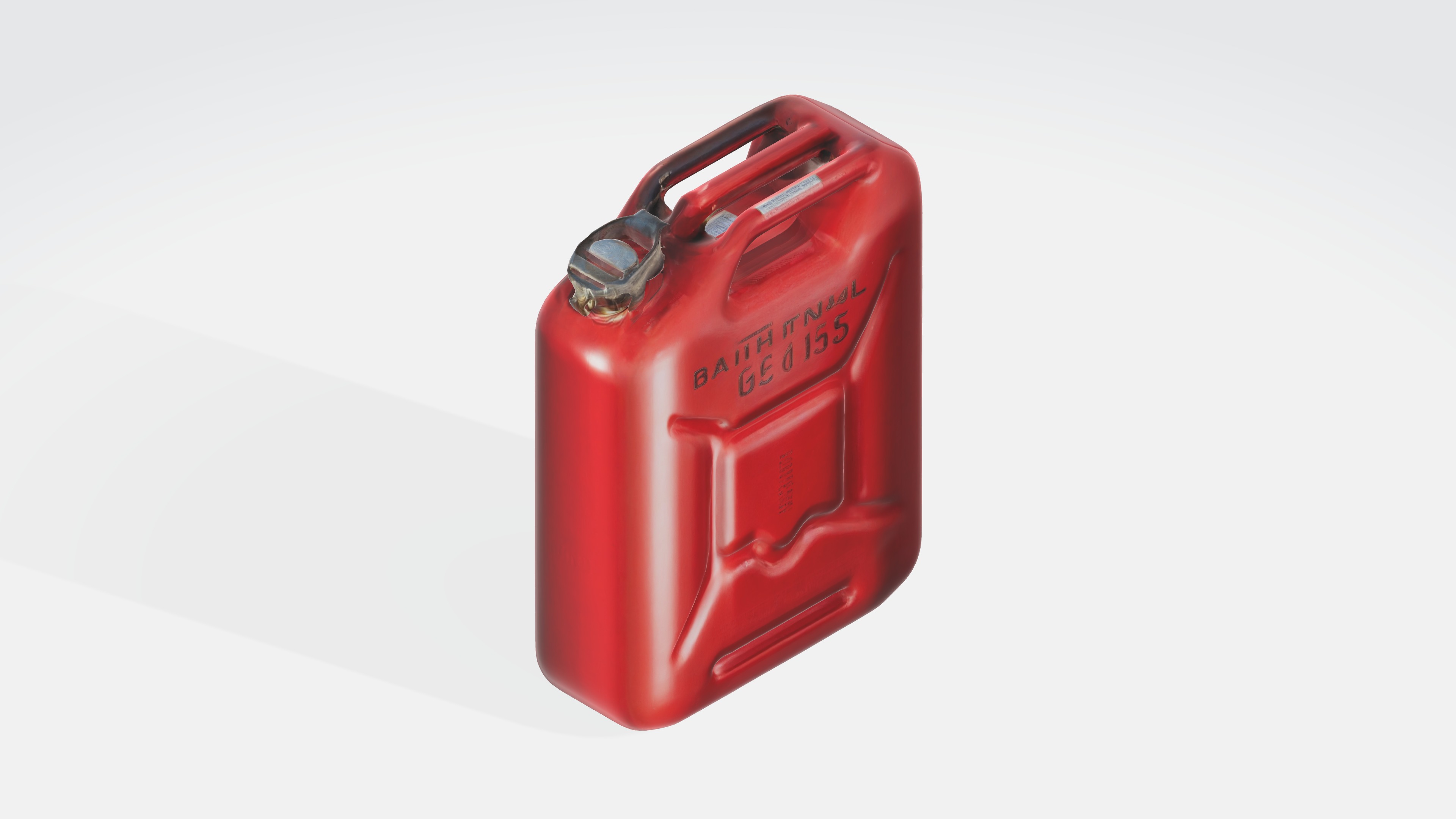 Red Gas Canister 2 Low-poly 3D model_4