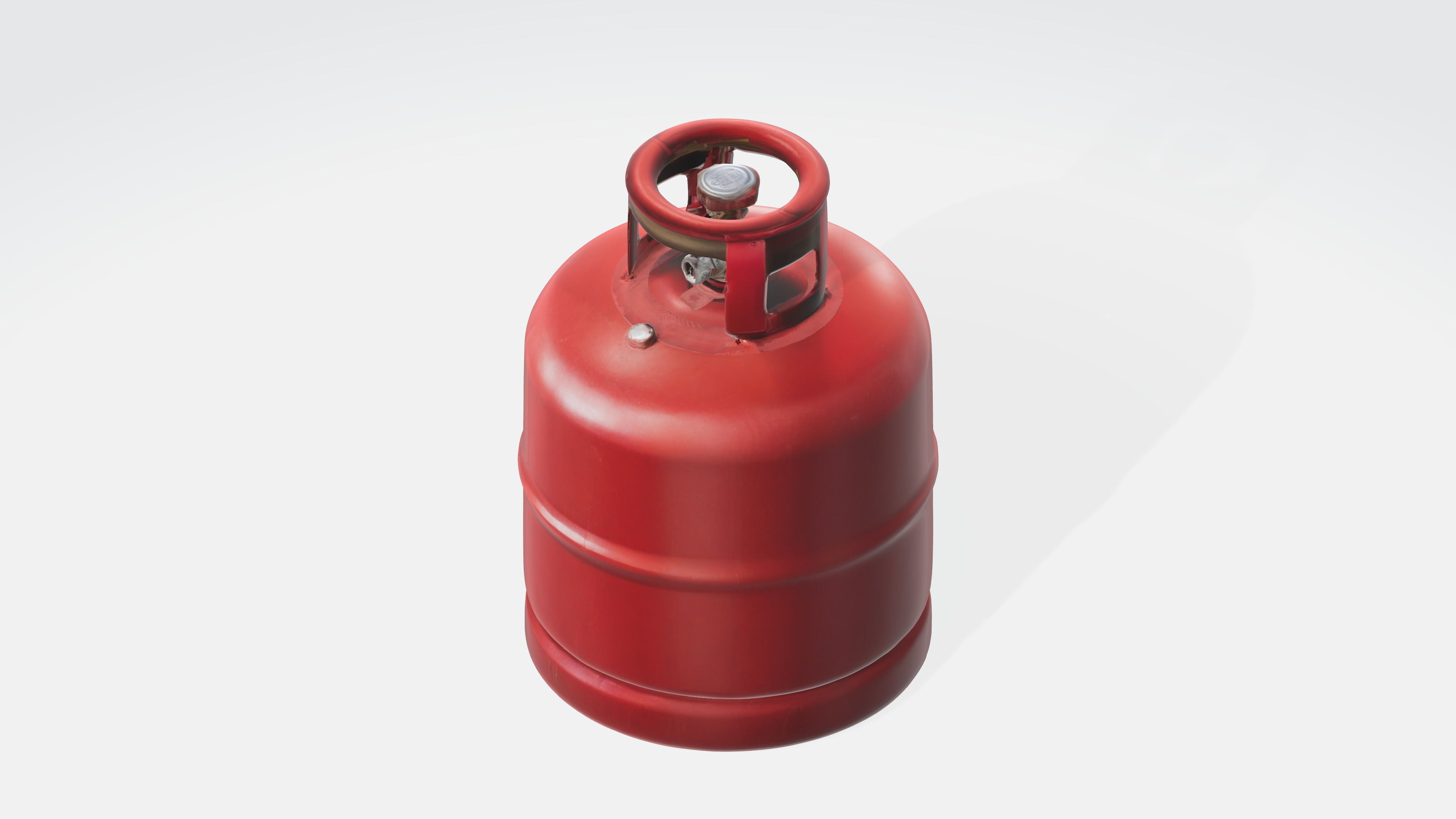 Red Gas Canister Low-poly 3D model_5