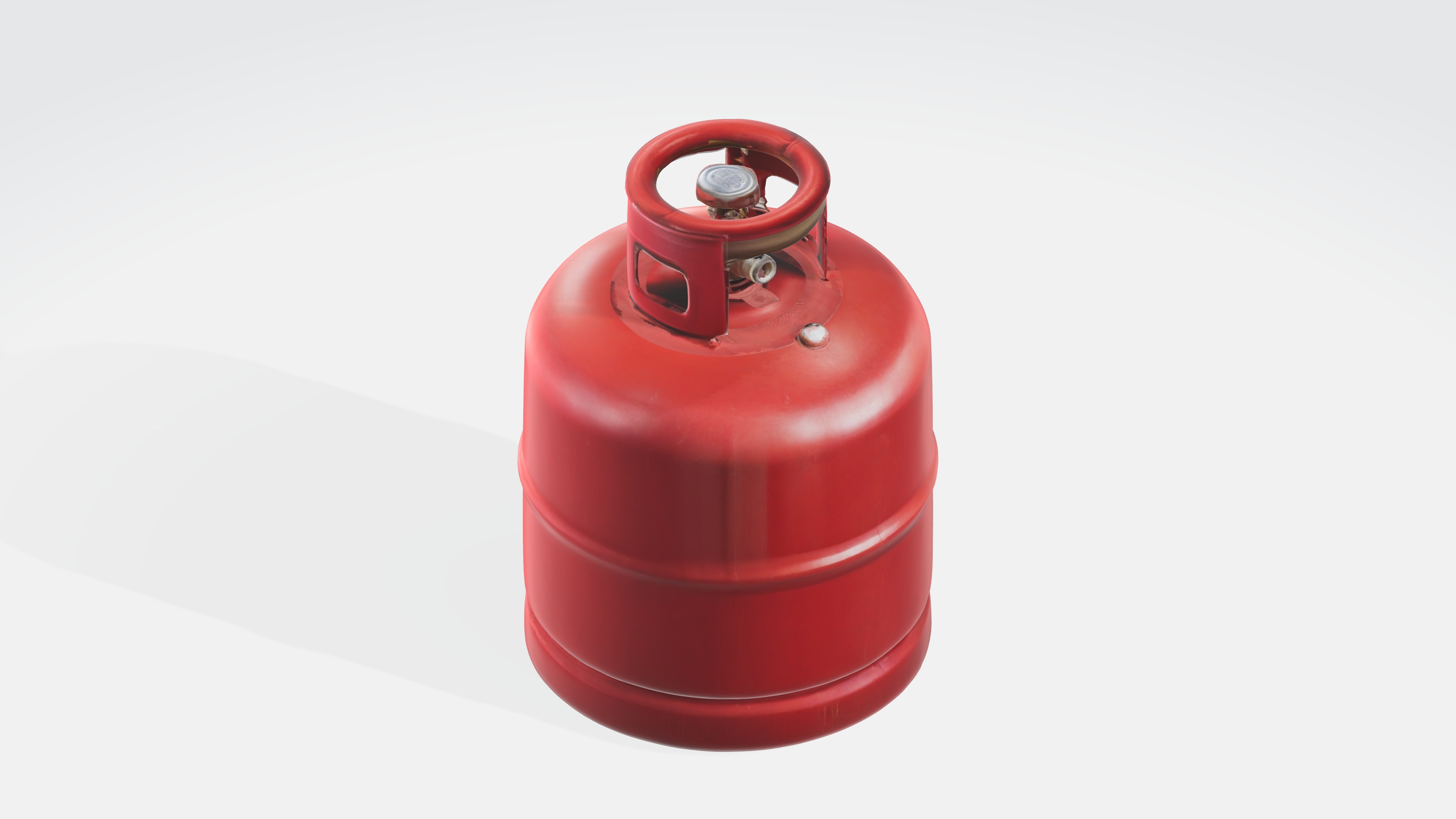 Red Gas Canister Low-poly 3D model_4