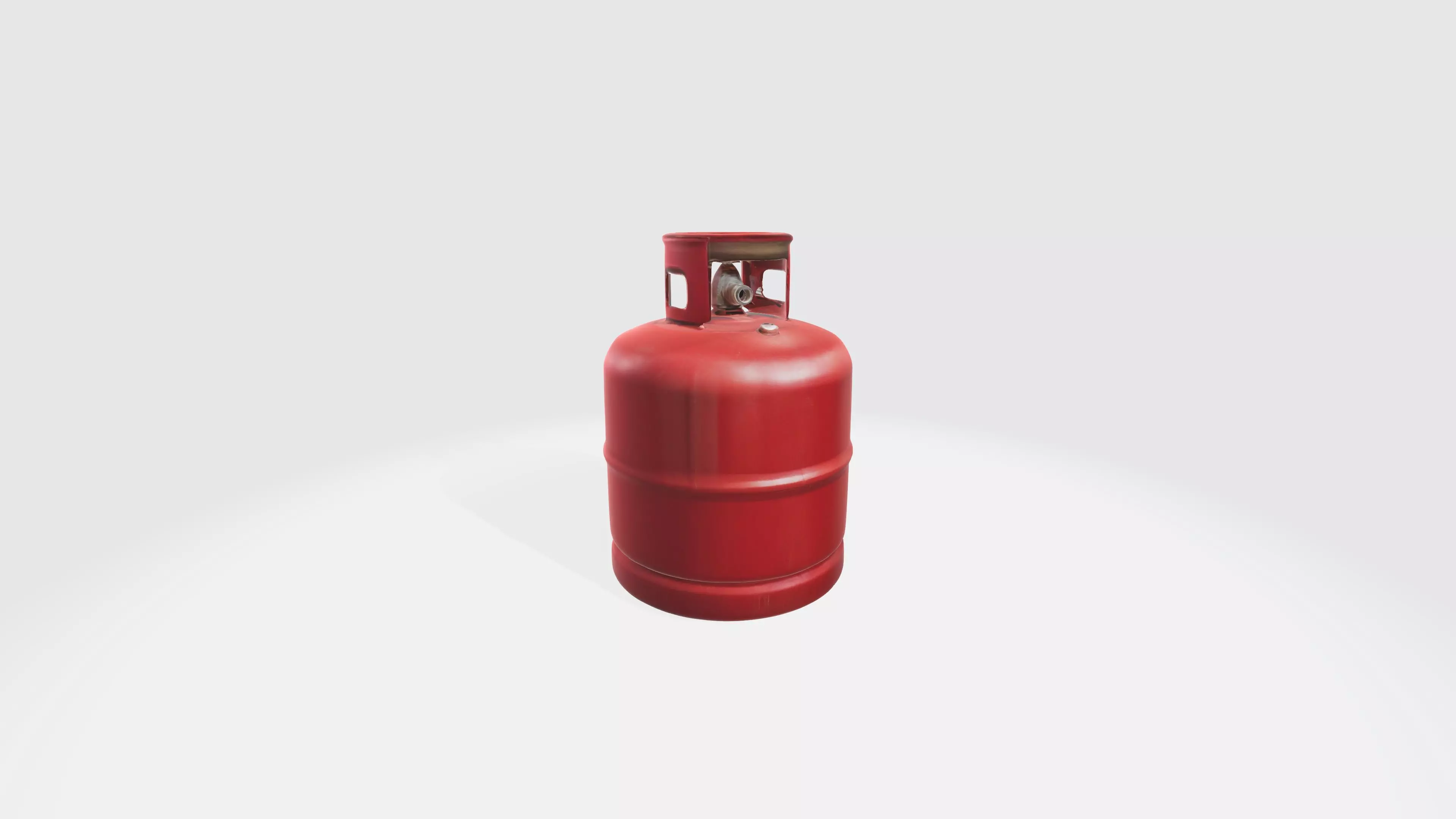 Red Gas Canister Low-poly 3D model_0