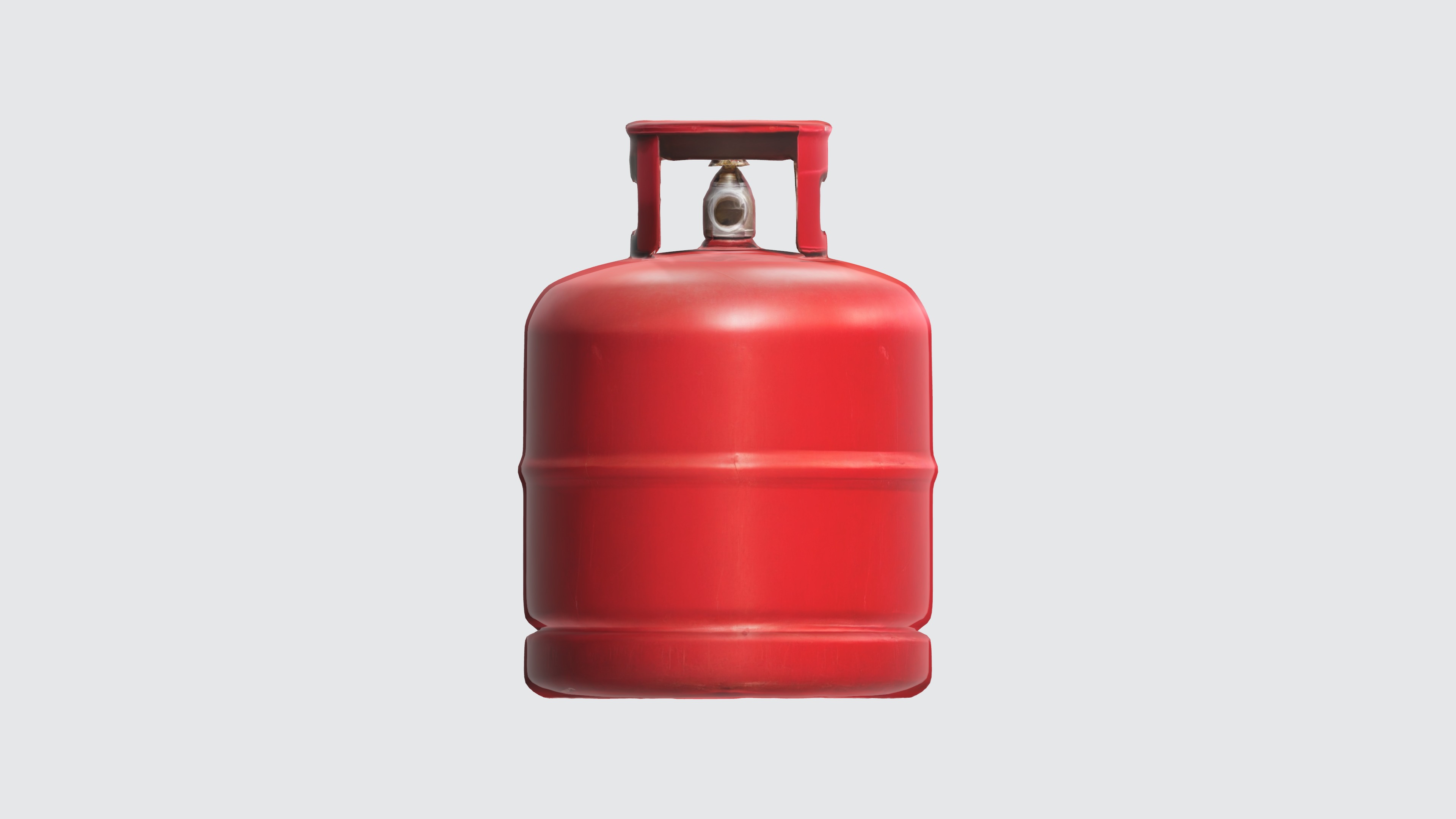 Red Gas Canister Low-poly 3D model_2