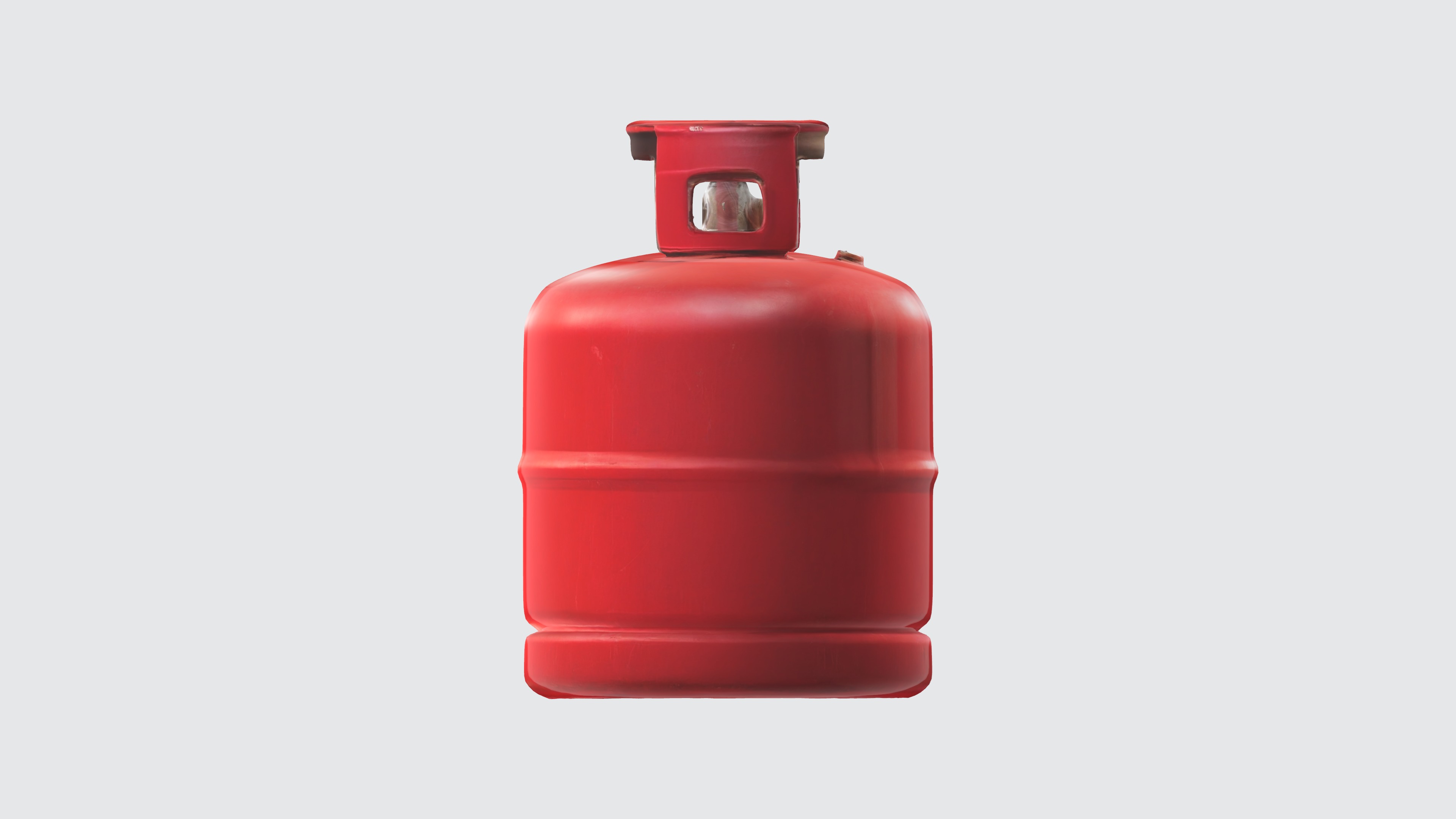 Red Gas Canister Low-poly 3D model_3