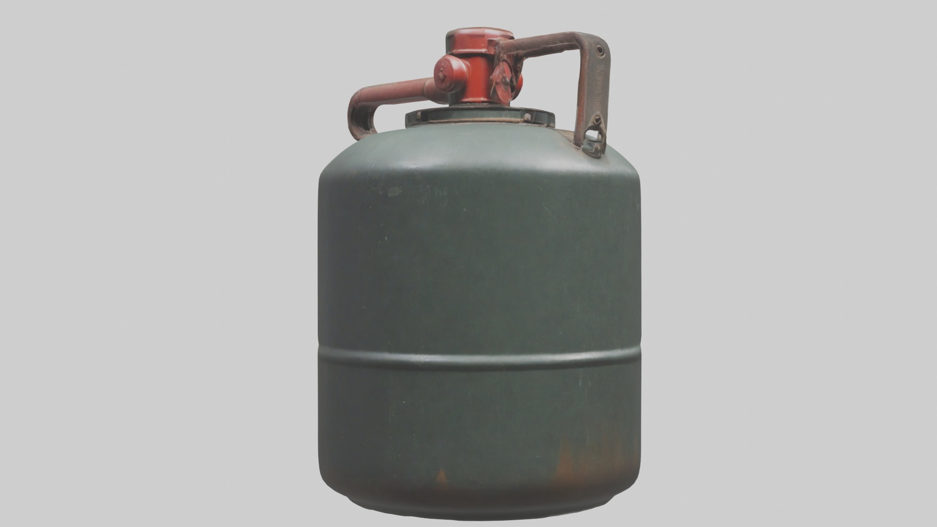 Gas Canister Low-poly 3D model_5