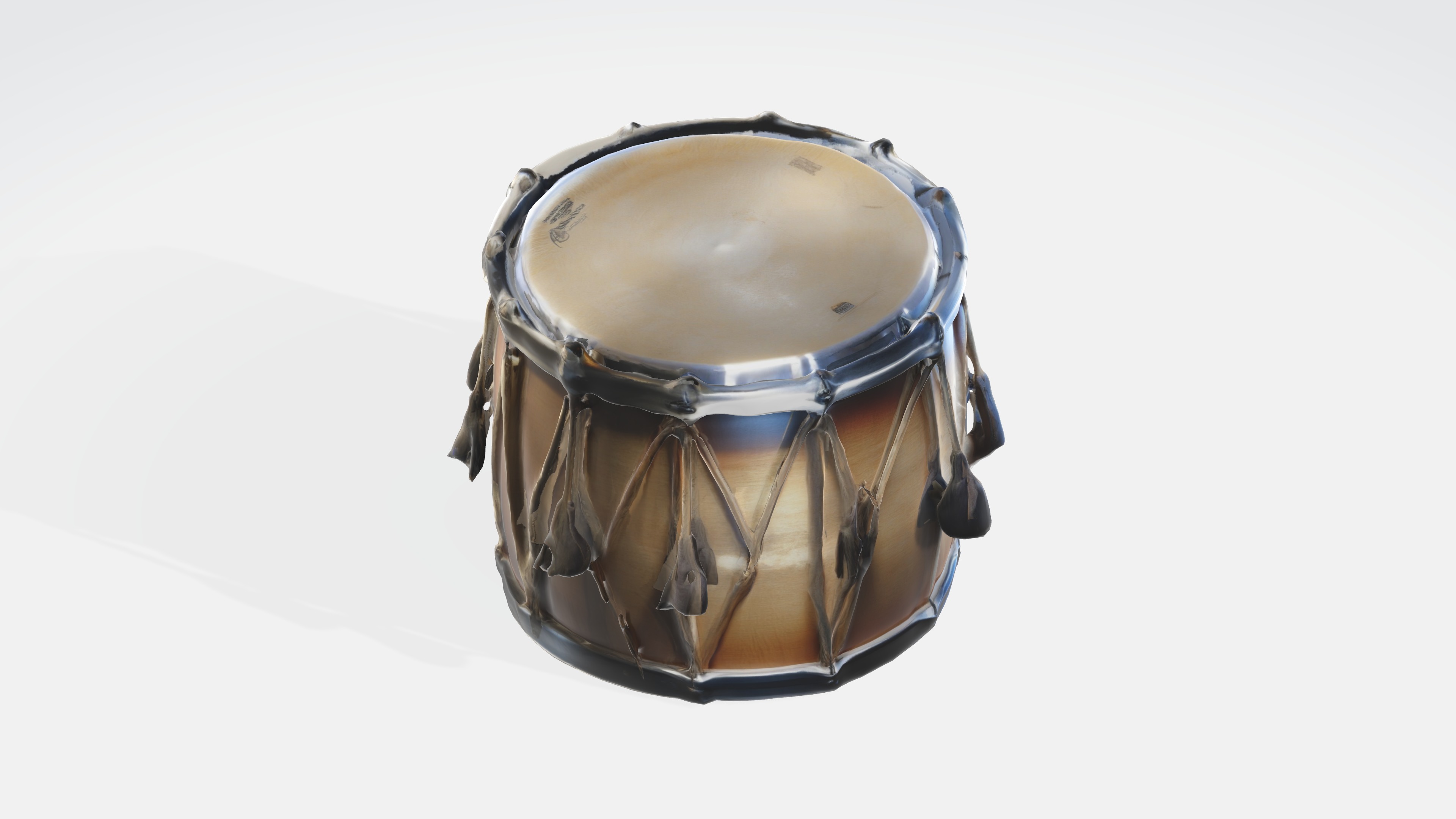 Drum Model Low-poly 3D model_4