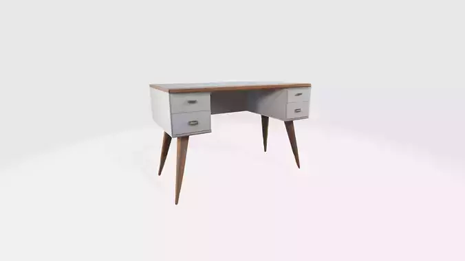 Desk 2 Low-poly 3D model