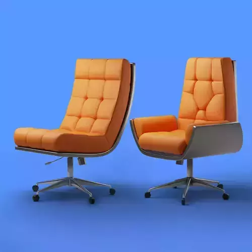 Luxury and Futuristic modern relaxing leather chair  Low-poly 3D model